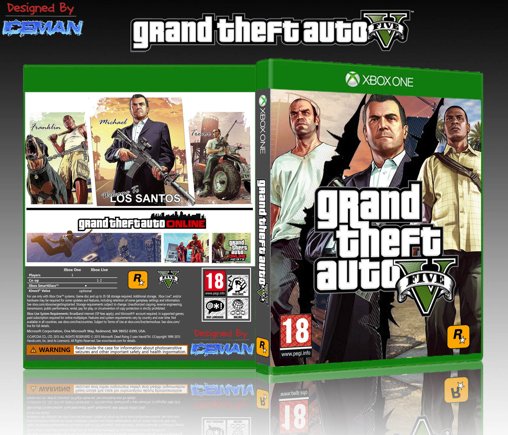 Wallpaper 5453a Gta V Xbox One Box Art Cover by Iceman423626 HD Wallpaper 5453a