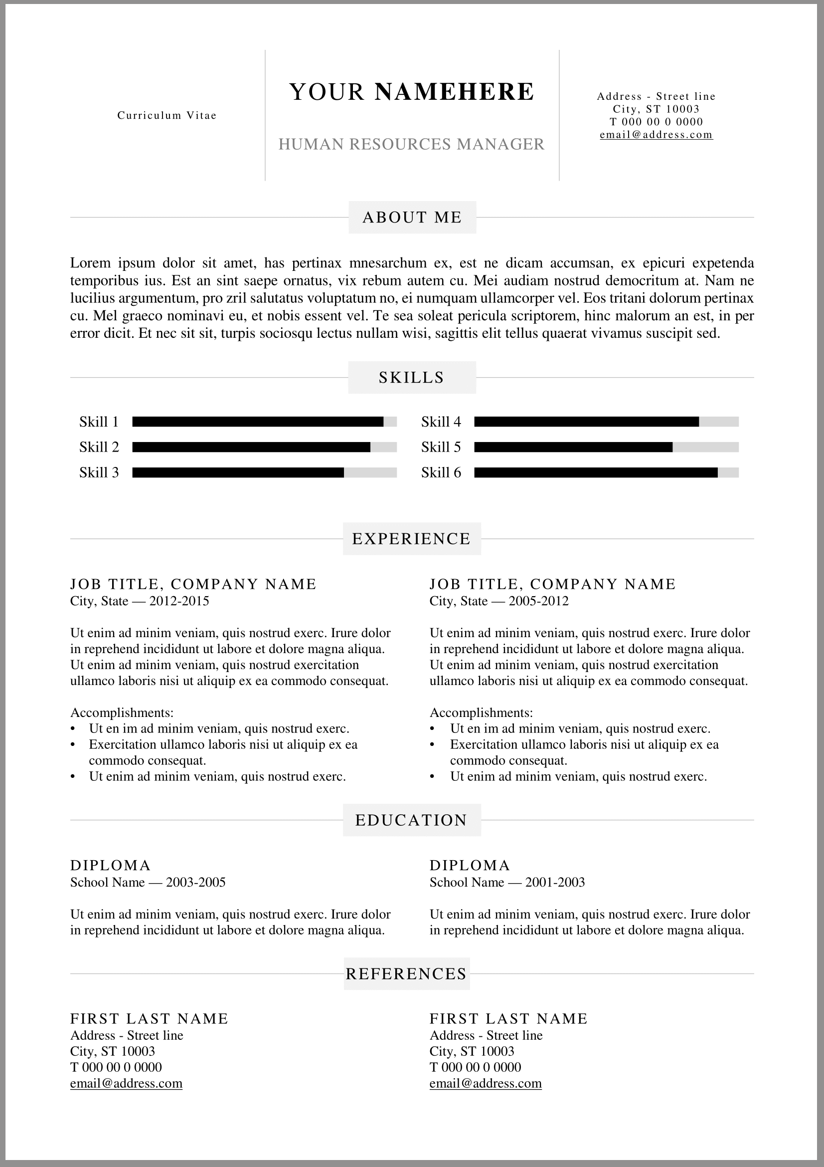 Wallpaper #yTG1NZMB5zzyi_yY3lfV99 Free Printable Resume Template for Word Printable Templates