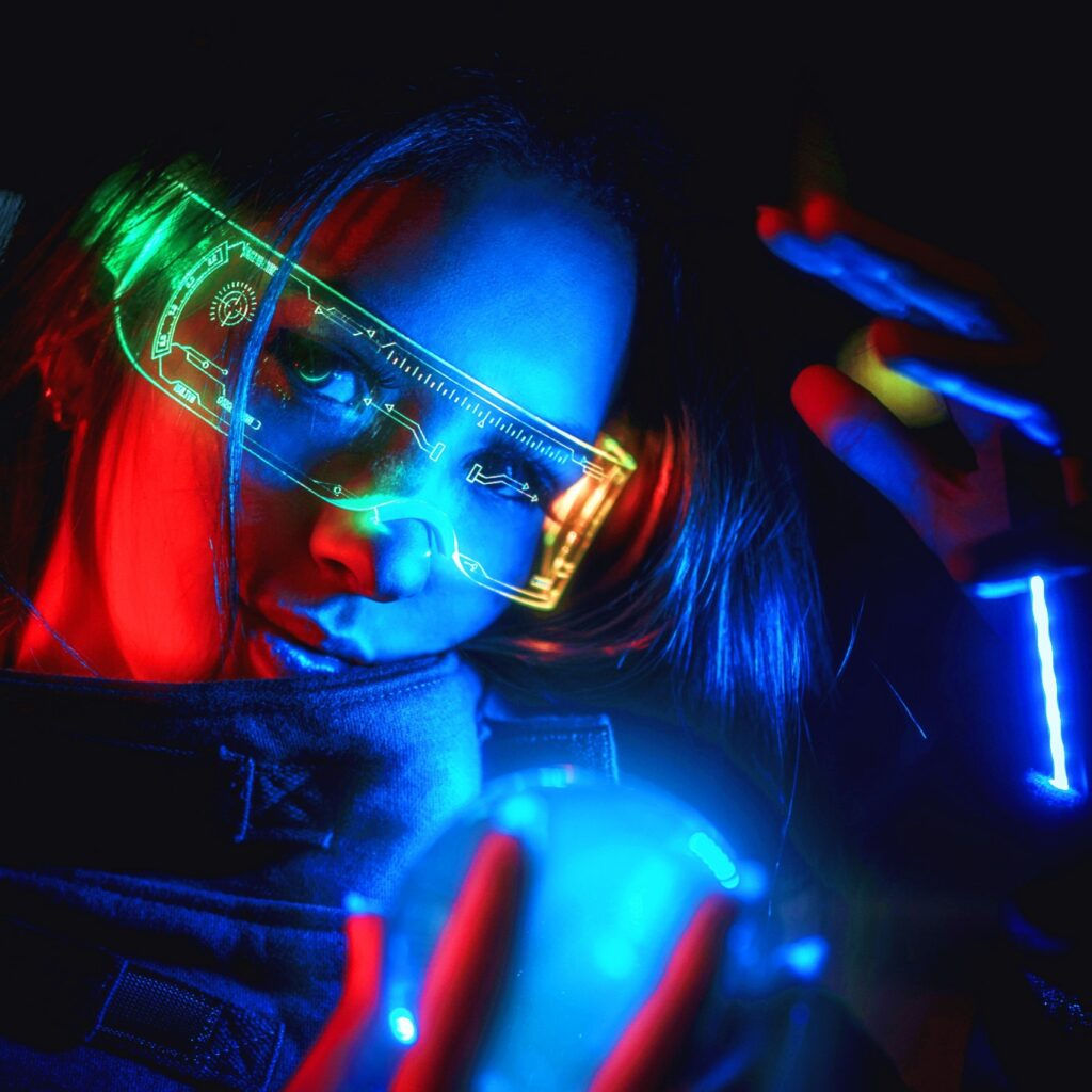 Wallpaper #1WiwJJMBSpphPi3-tDkd30 7 Color Decorative Cyberpunk Glasses Colorful Luminous Glasses LED