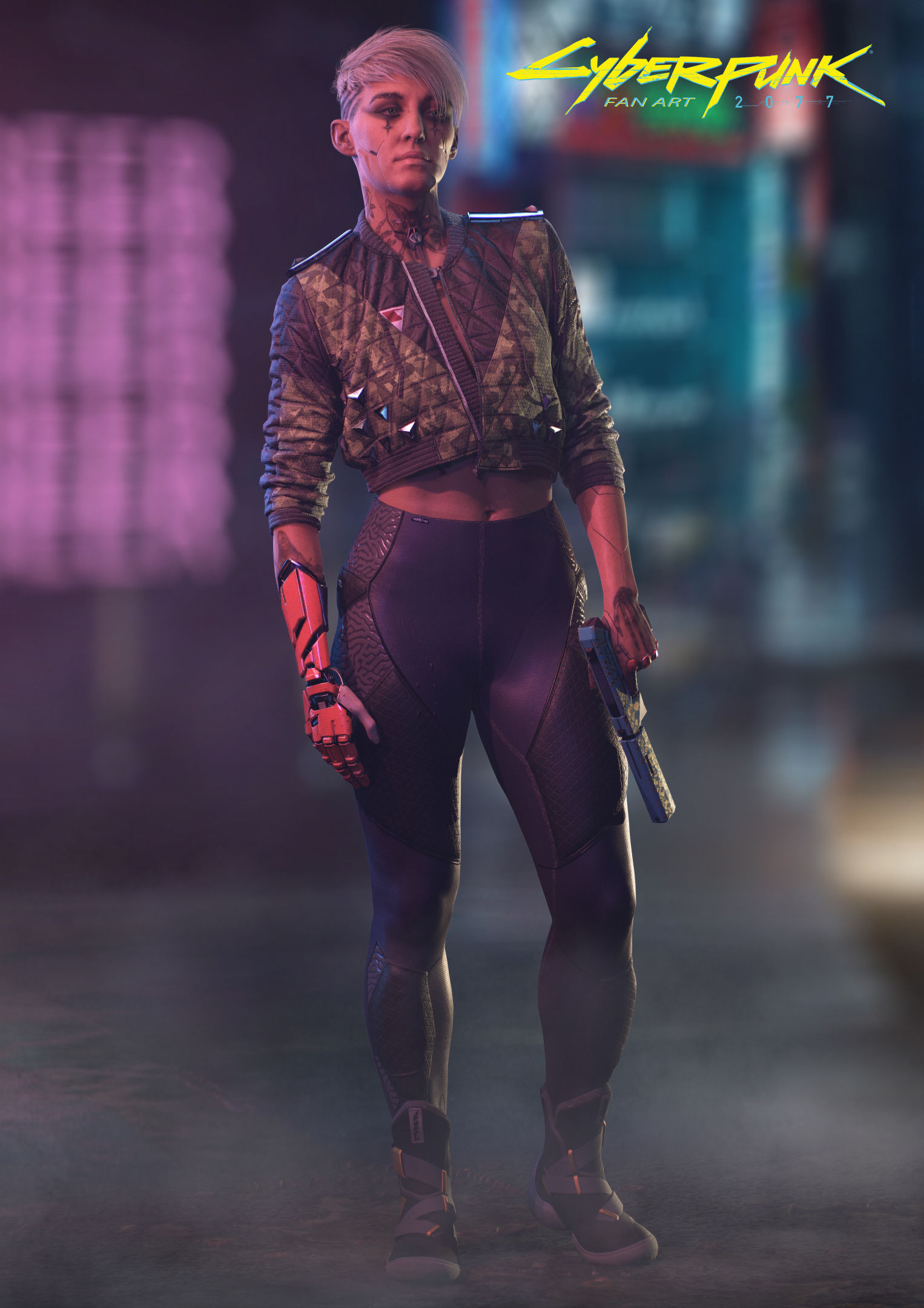 Wallpaper #0JkyP5MBUcASHT6n7csd66 Ciri Cyberpunk Zbrushcentral