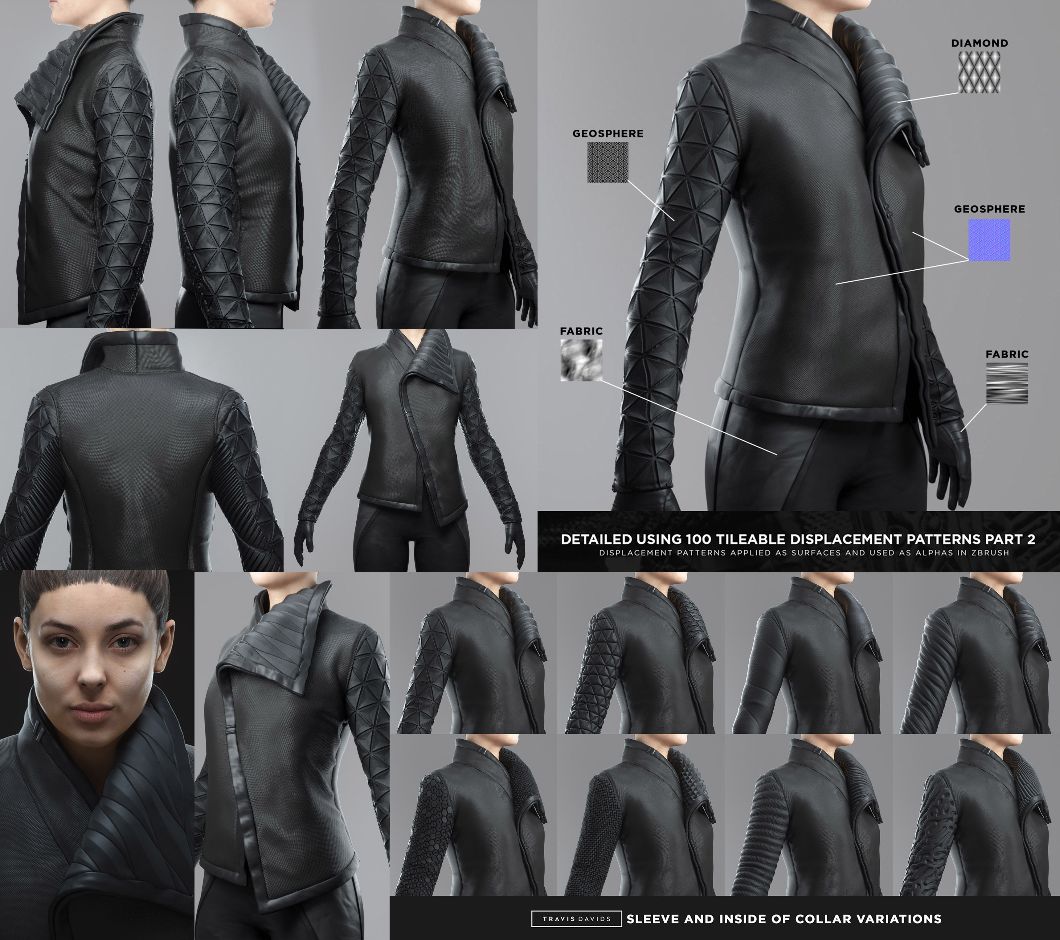 Wallpaper #WWh6GZMBSpphPi3-ThfJ90 Cyberpunk Female Jacket Marvelous Designer Zbrush Substance