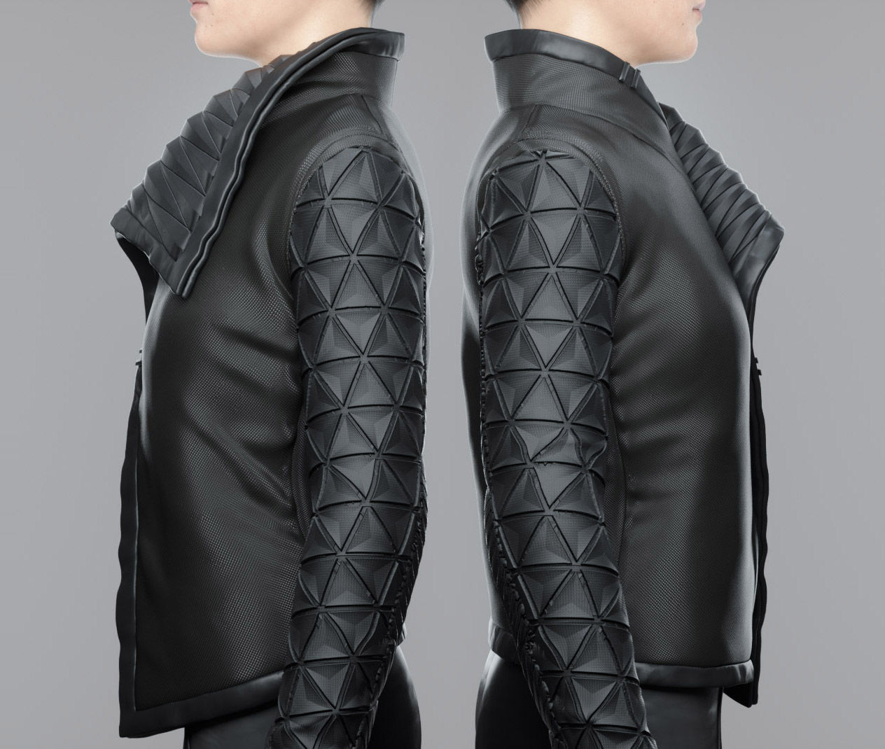 Wallpaper #WWh6GZMBSpphPi3-ThfJ246 Cyberpunk Female Jacket Marvelous Designer Zbrush Substance