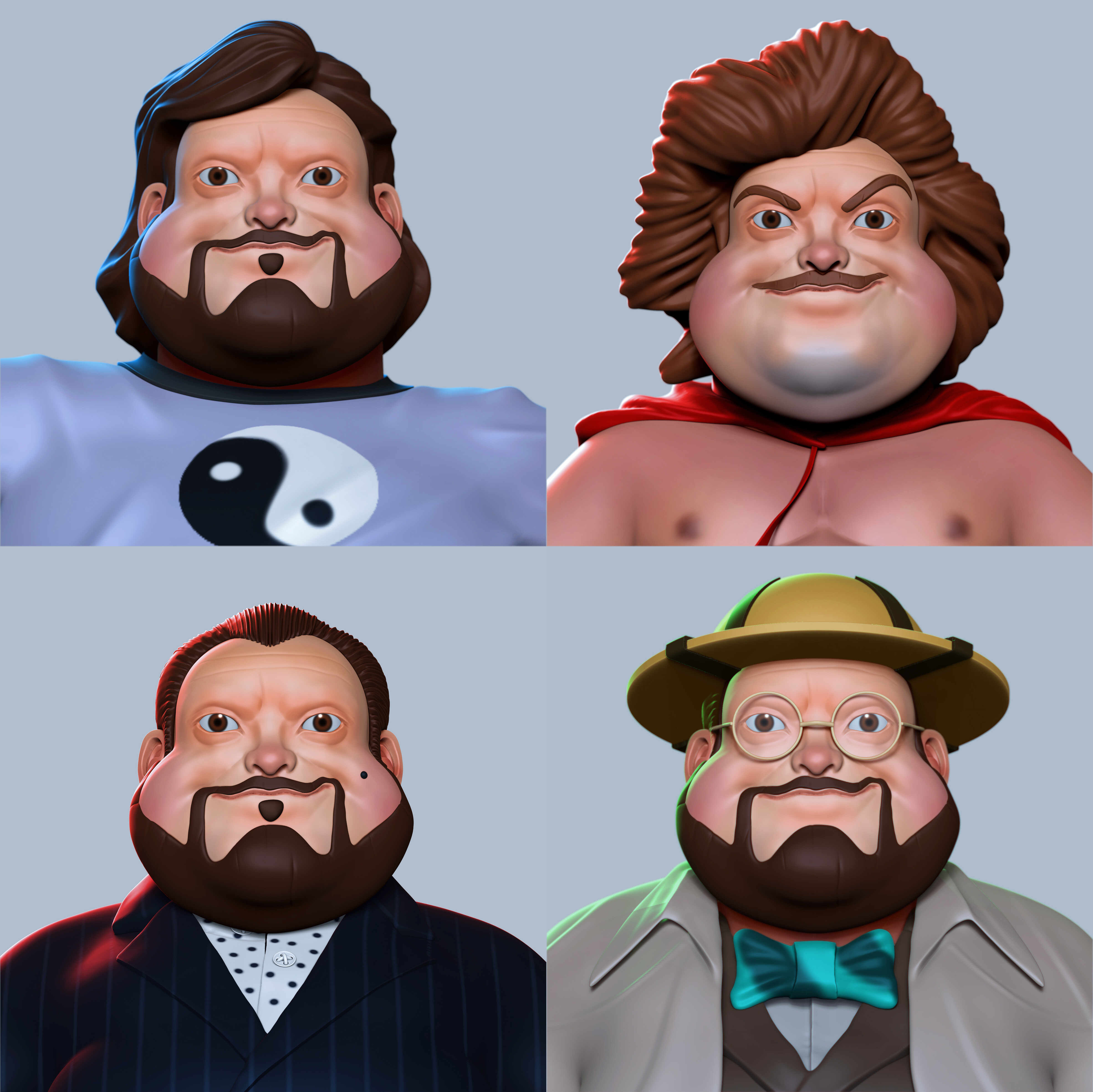Wallpaper #f200d Intricate Detailed Caricature of Jack Black by Robert Crumb Creative