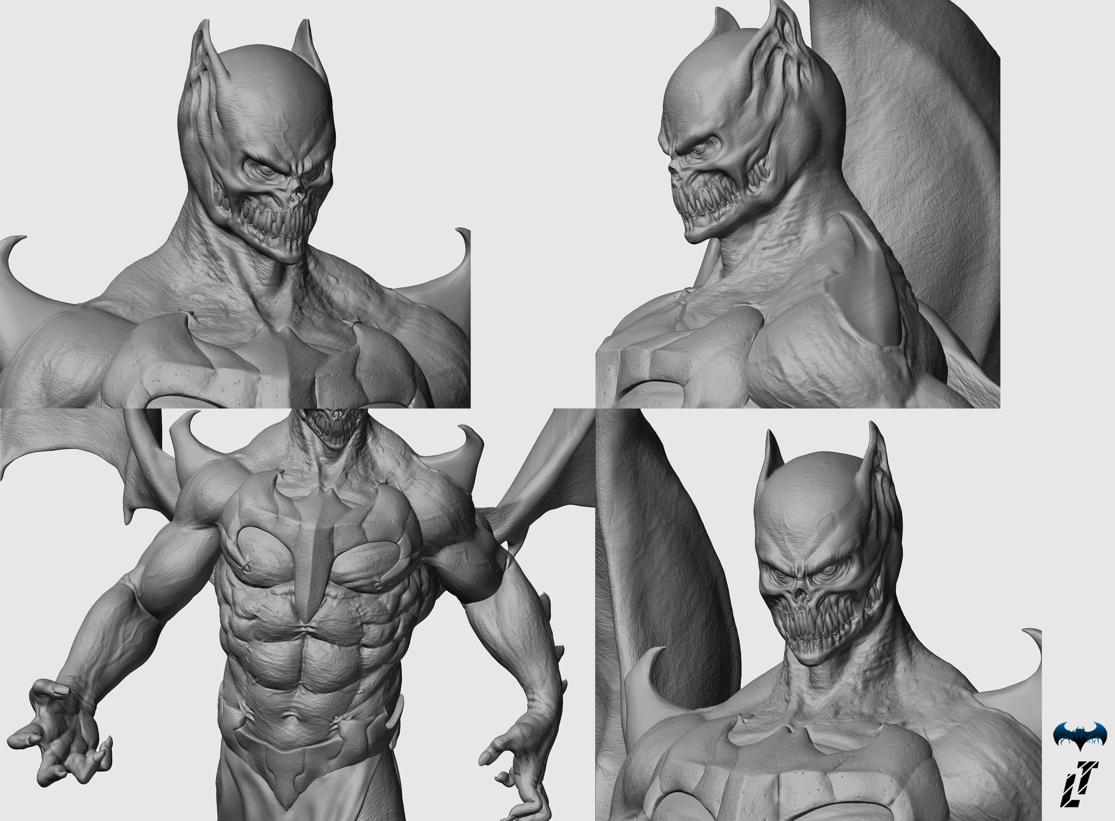 Wallpaper #U2coDZMBSpphPi3-2-Me241 Nightmare Batman Version Zbrushcentral