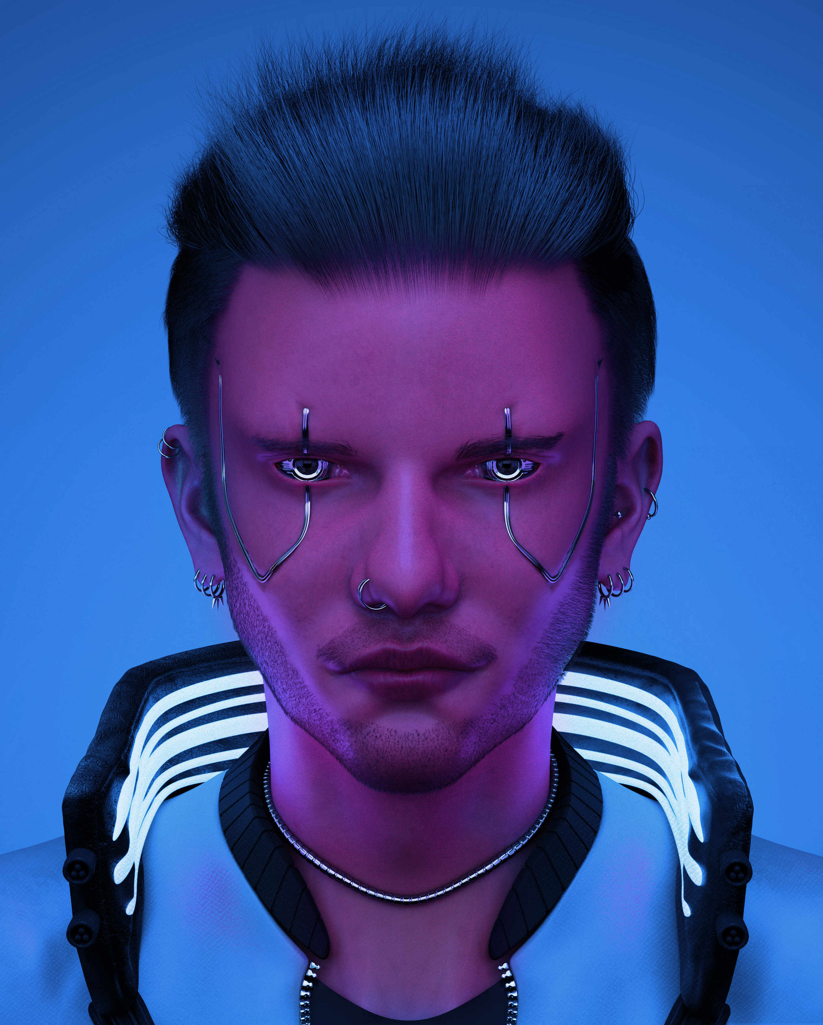 Wallpaper #RaUlN5MBVBiSkHCarotk89 Self Portrait Cyberpunk 2077 Style Zbrushcentral