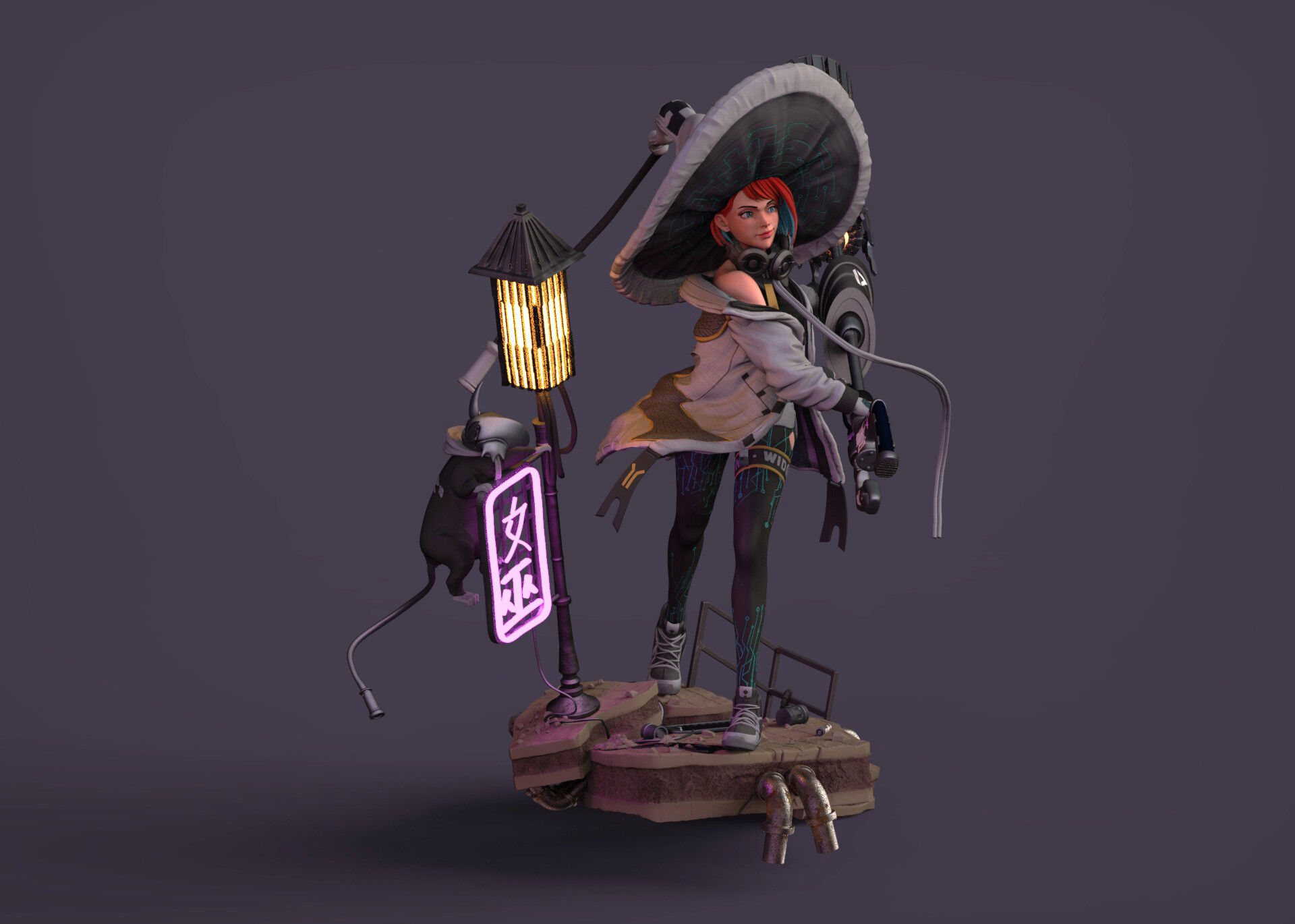 Wallpaper #cKU_N5MBVBiSkHCa8Itg15 Cyber Witch Zbrushcentral