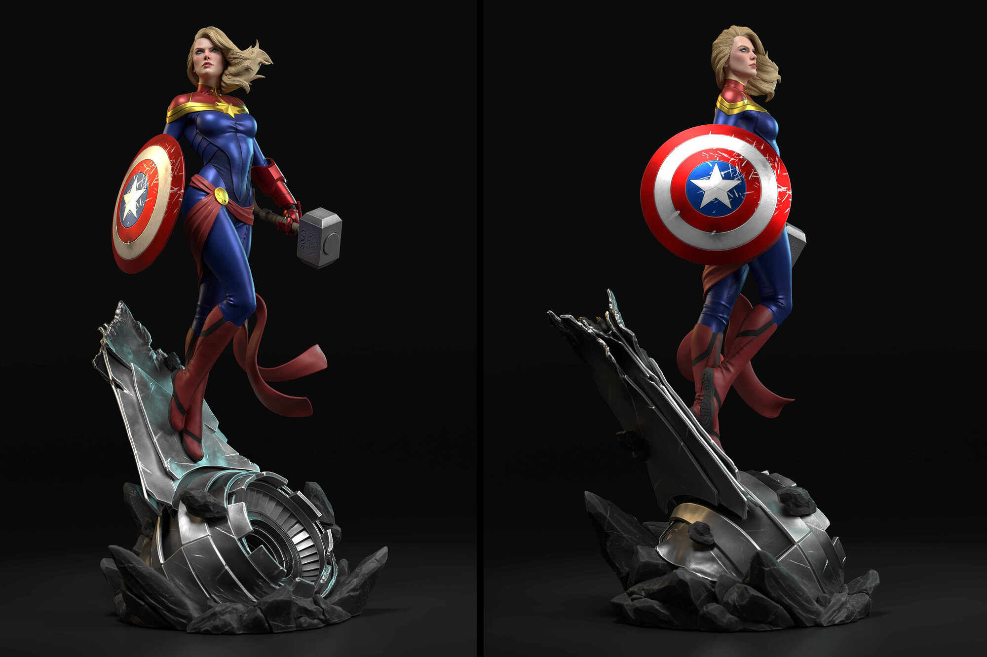 Wallpaper #LzHaNZMB5zzyi_yYW1in142 Captain Marvel Collectible Fan Art Zbrushcentral