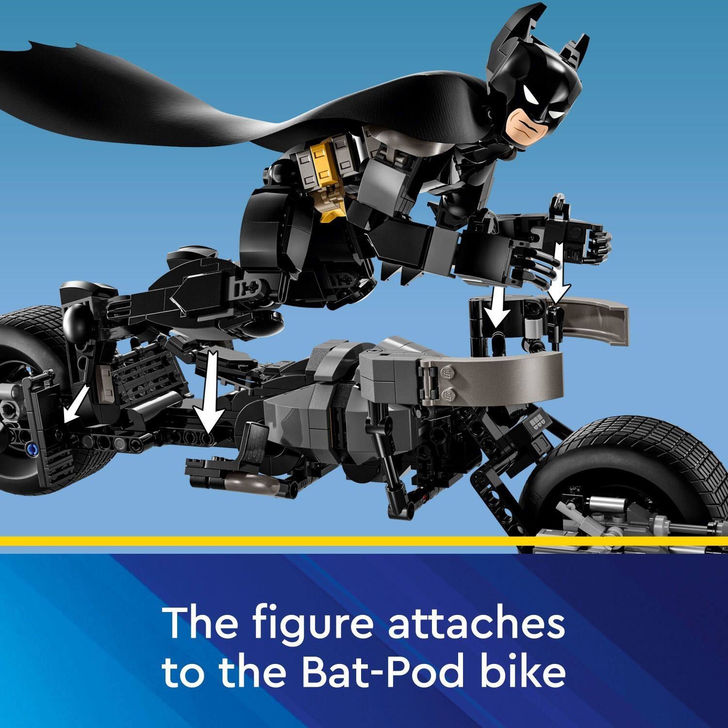 Wallpaper #T5xt4pIBZHQxiYar28Ah339 Lego DC Batman Batman Construction Figure the Bat Pod Bike Action