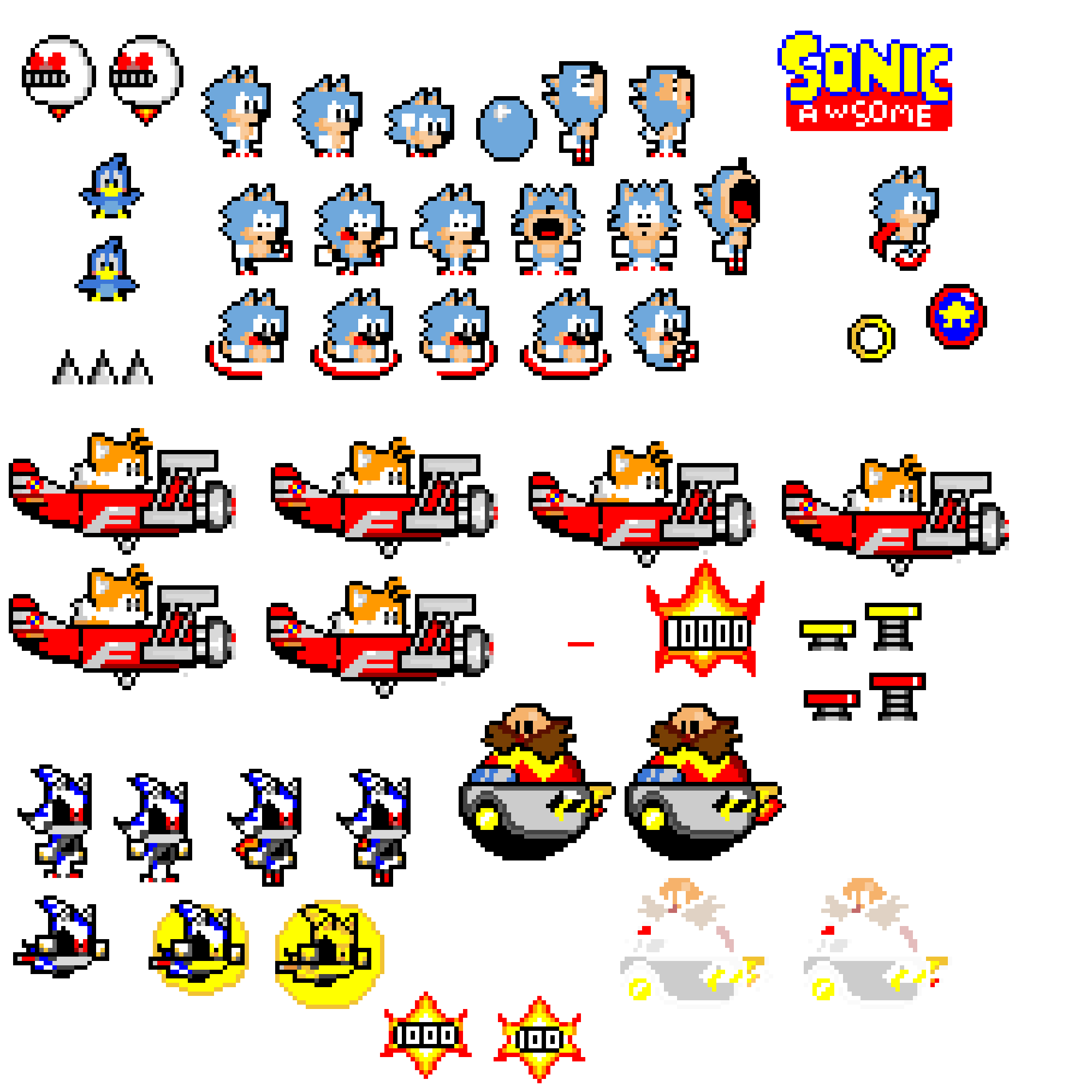 Wallpaper #cc85f Custom Classic Sonic Sprite Sheet by Adanishedgehog2011 on Deviantart