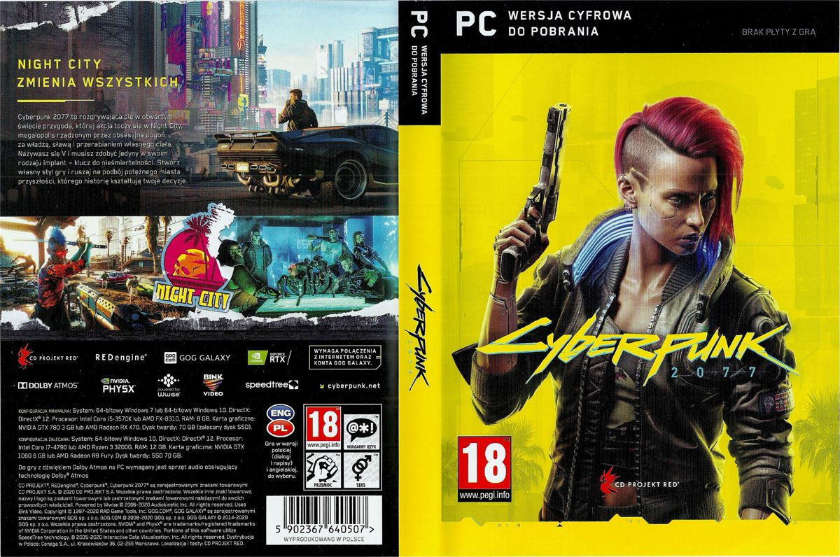 Wallpaper #qRmUAo8BtGB6xQ787EpT10 Cyberpunk 2077 Cover or Packaging Material Mobygames