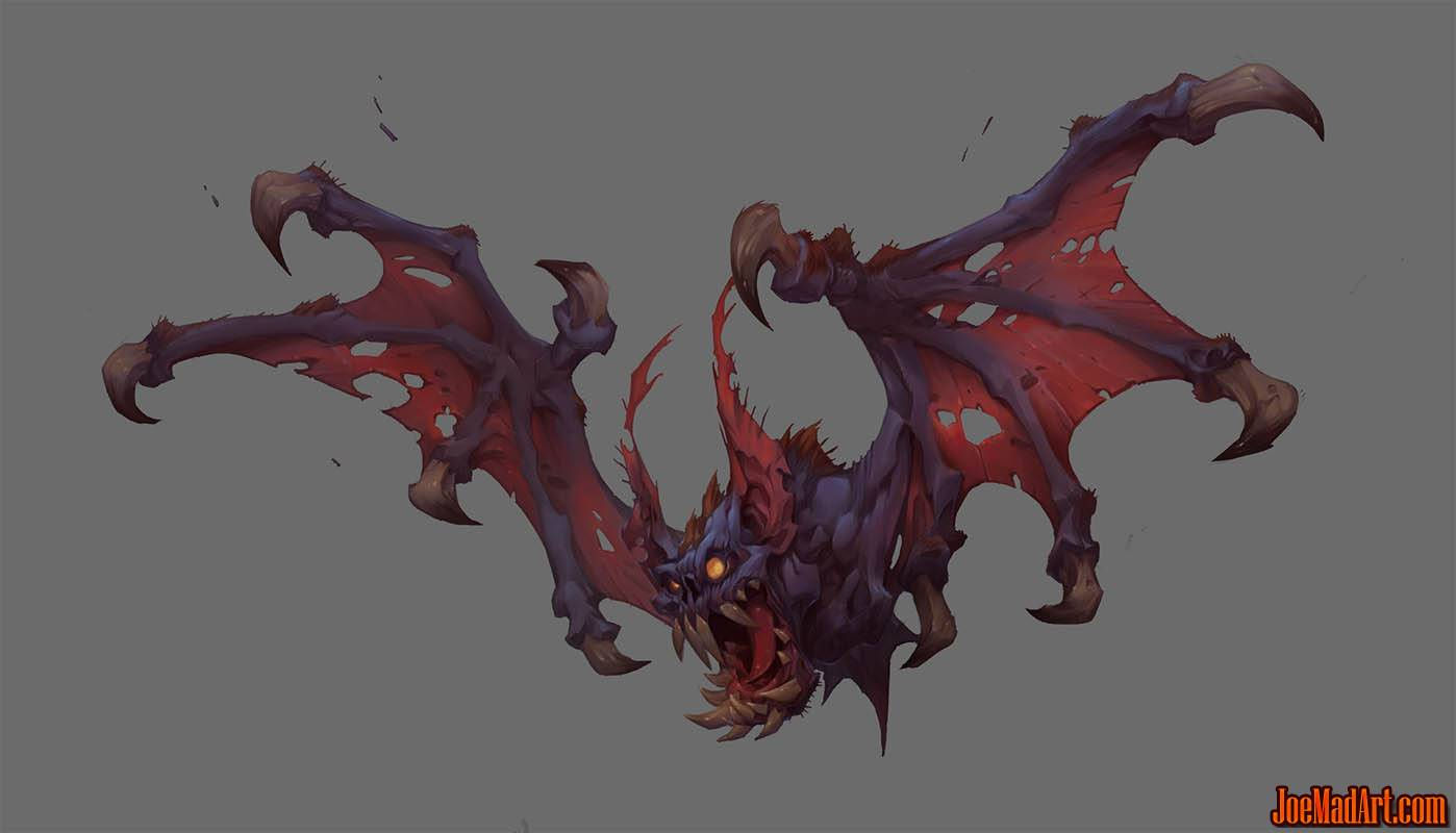 Wallpaper #dfTIOpMBKFX8bn3roXlL343 Joemadartcom Battle Chasers Nightwar Game Creature Concept Art the Bat