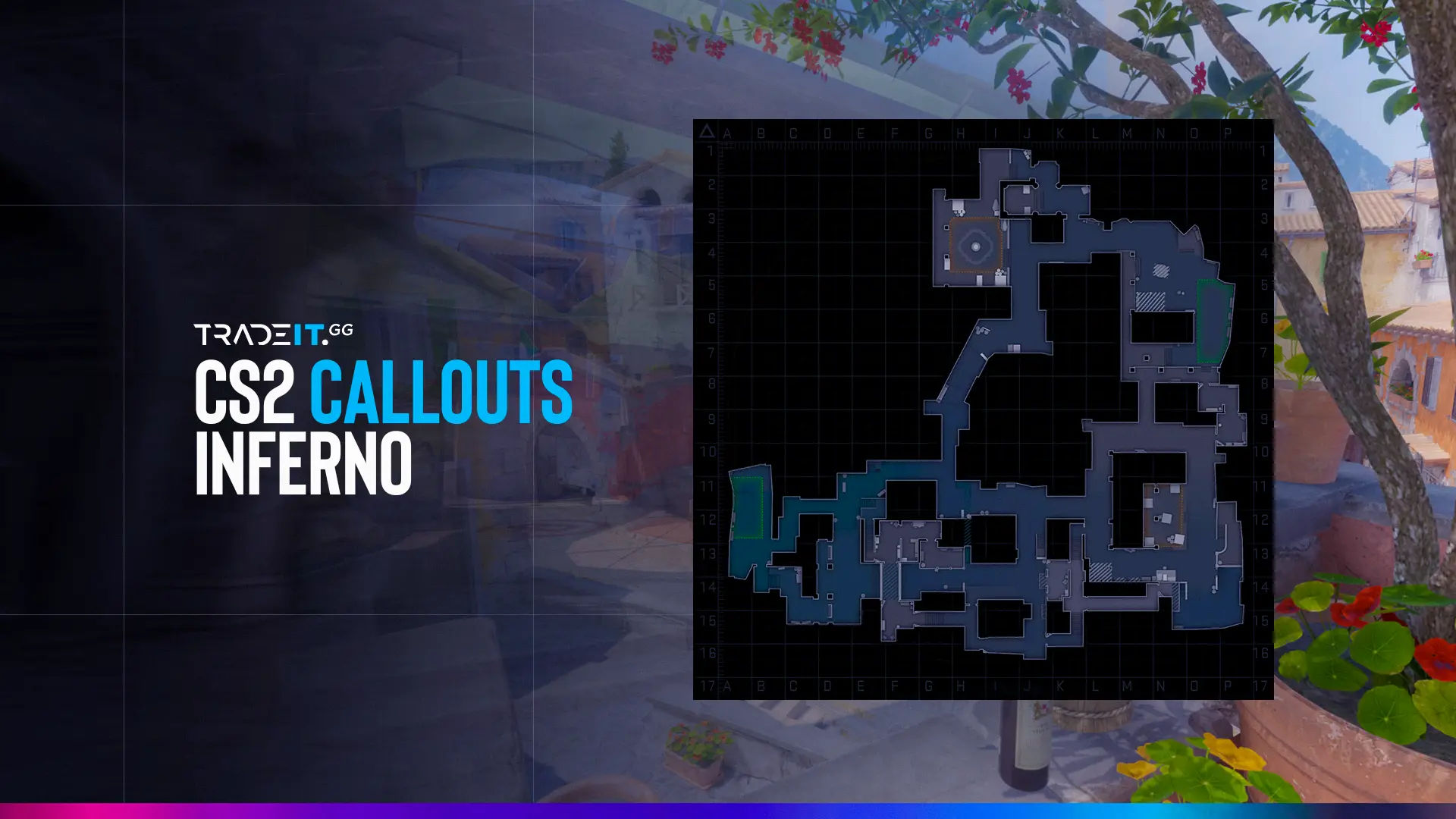 Wallpaper #iBpzTpMB1yWOL4qgSH1j164 Inferno Callouts in Cs2 Full Map with Callouts Marked