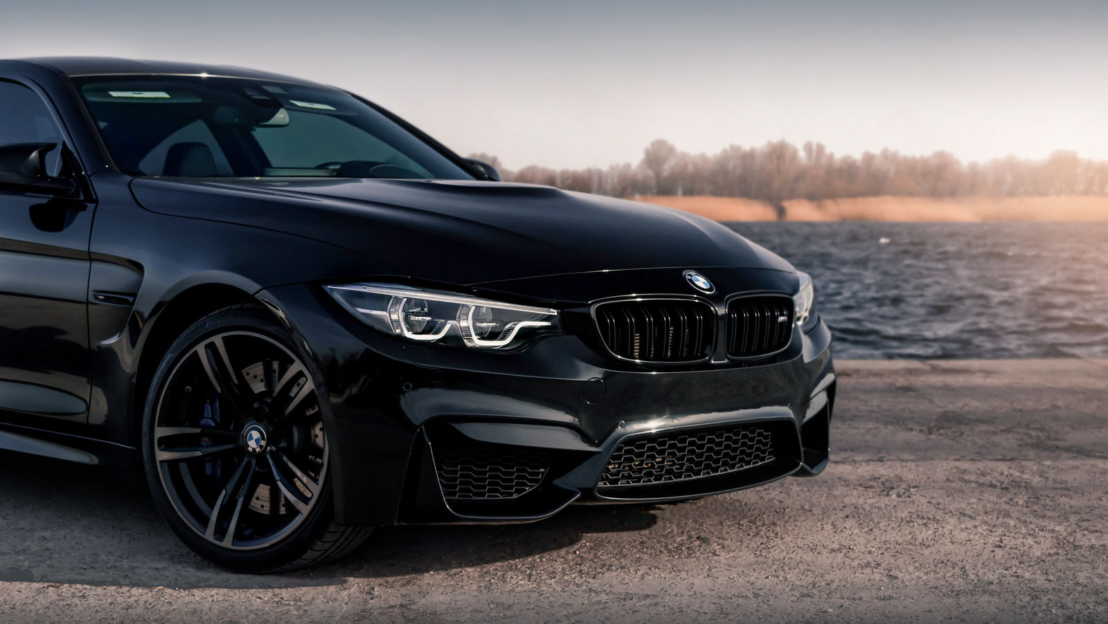 Wallpaper #V33Y8I4Bnwiau_P6FweU41 Black  BMW  M4 Coupe by the Lake