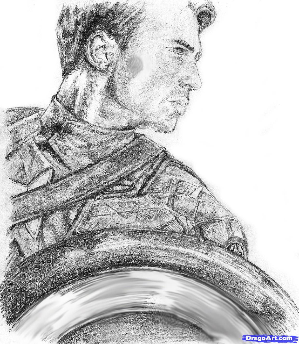 Wallpaper #-DF3NZMB5zzyi_yYN1b-25 Captain America Drawing Pencil Sketch Colorful Realistic Art Images