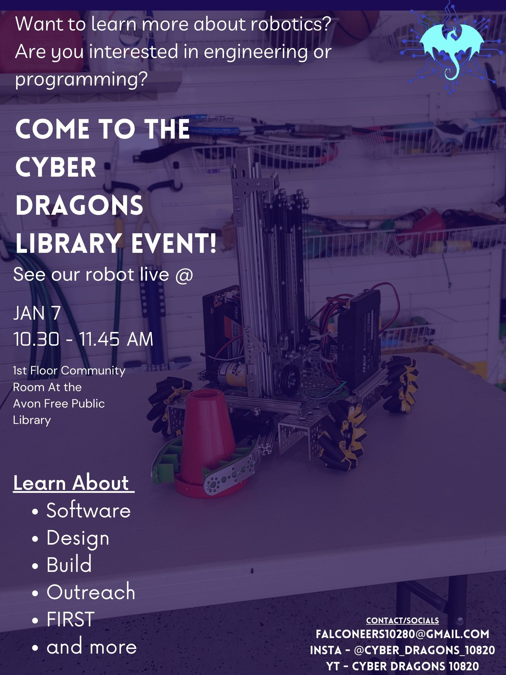 Wallpaper #VlI7NpMBMJD5Jq7_dQny389 Cyber Dragons Robot Showcase Avon Free Public Library