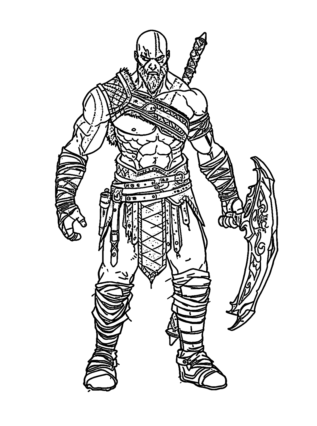 Wallpaper #fKVEOJMBVBiSkHCaLI1q242 Kratos Coloring Pages Online for Kids