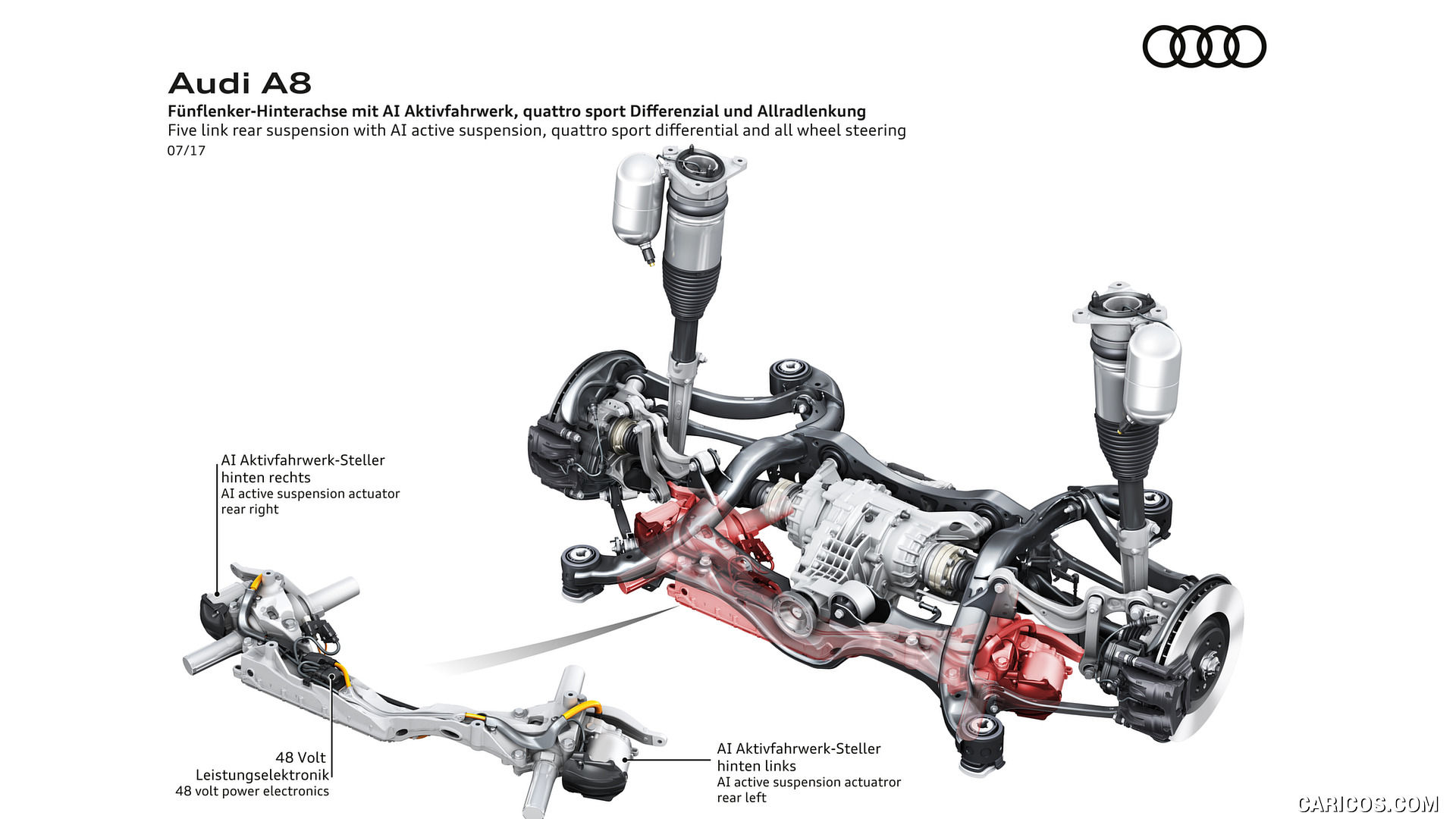 Wallpaper #QWeM_ZIBSpphPi3-WJwv321 2018 Audi A8 Five Link Rear Suspension with AI Active Suspension