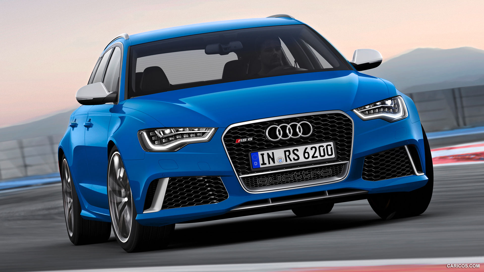 Wallpaper #l2ek_ZIBSpphPi3-L5zt89 2014 Audi Rs6 Avant Estoril Blue Crystal Effect Front HD Wallpaper