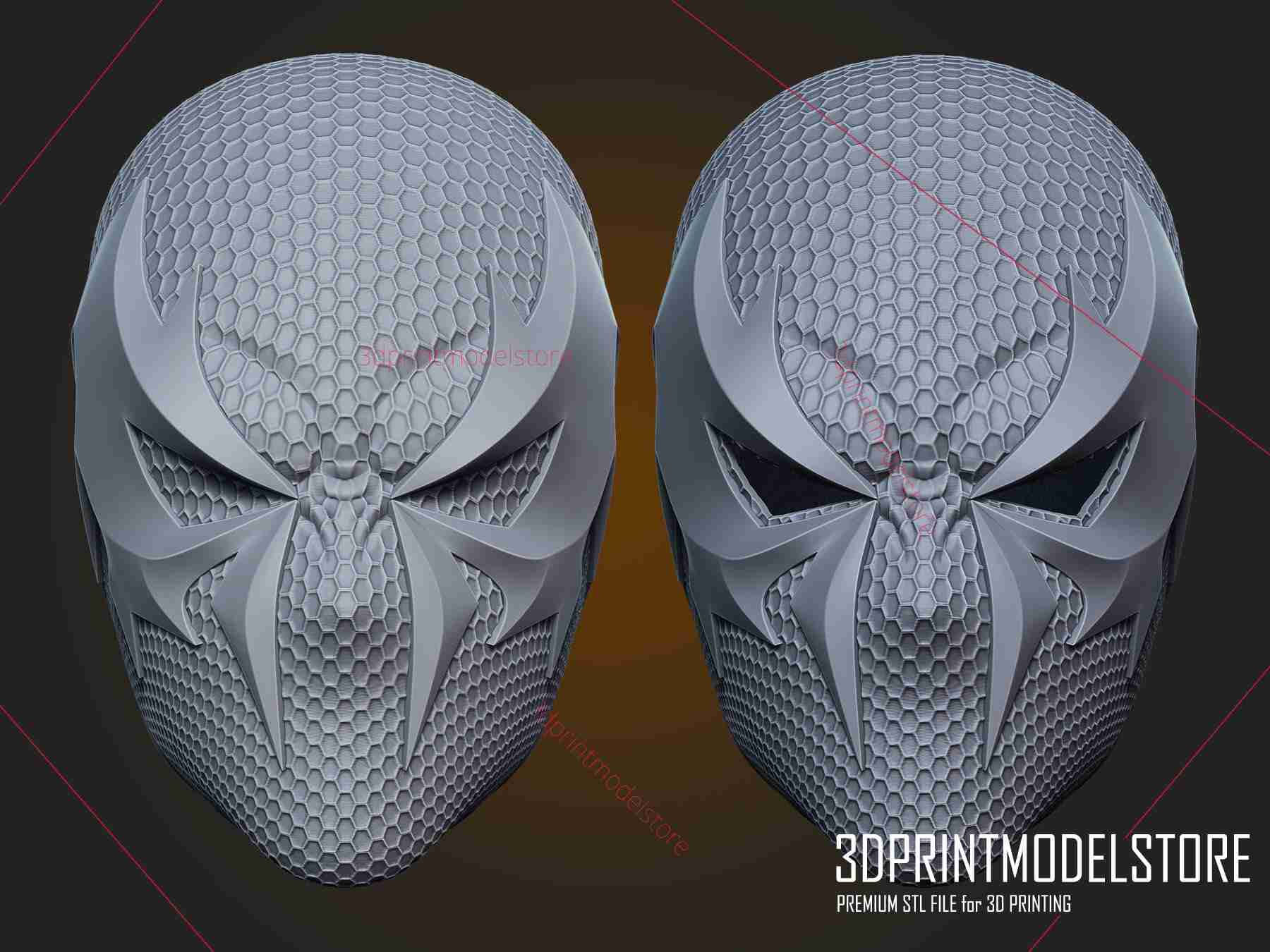 Wallpaper #YPQzOZMBKFX8bn3rnnbQ111 Spiderman 2099 Mask Marvel Cosplay Halloween Costume 3D Models