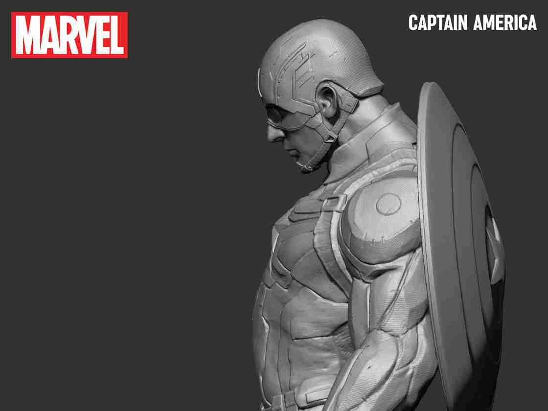 Wallpaper #DxXDto4BmMigT4Un6lRQ37 Captain America 3D Print Model 3D Models Download Creality Cloud