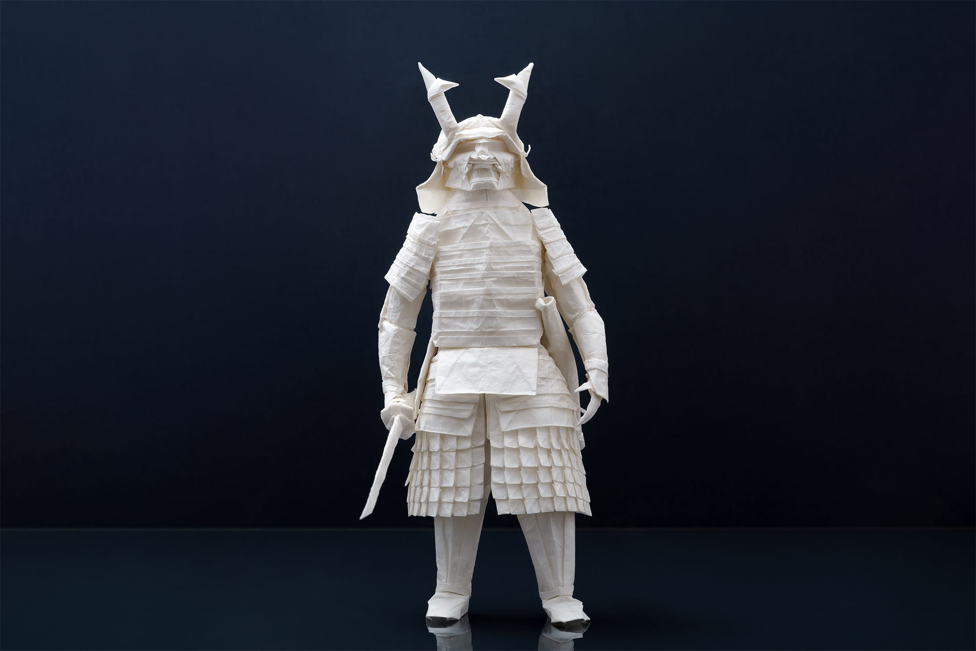 Wallpaper #gkA2MZMBJhL2WPbaCsWi241 This Elaborately Armored Samurai Was Folded from a Single Sheet of Paper