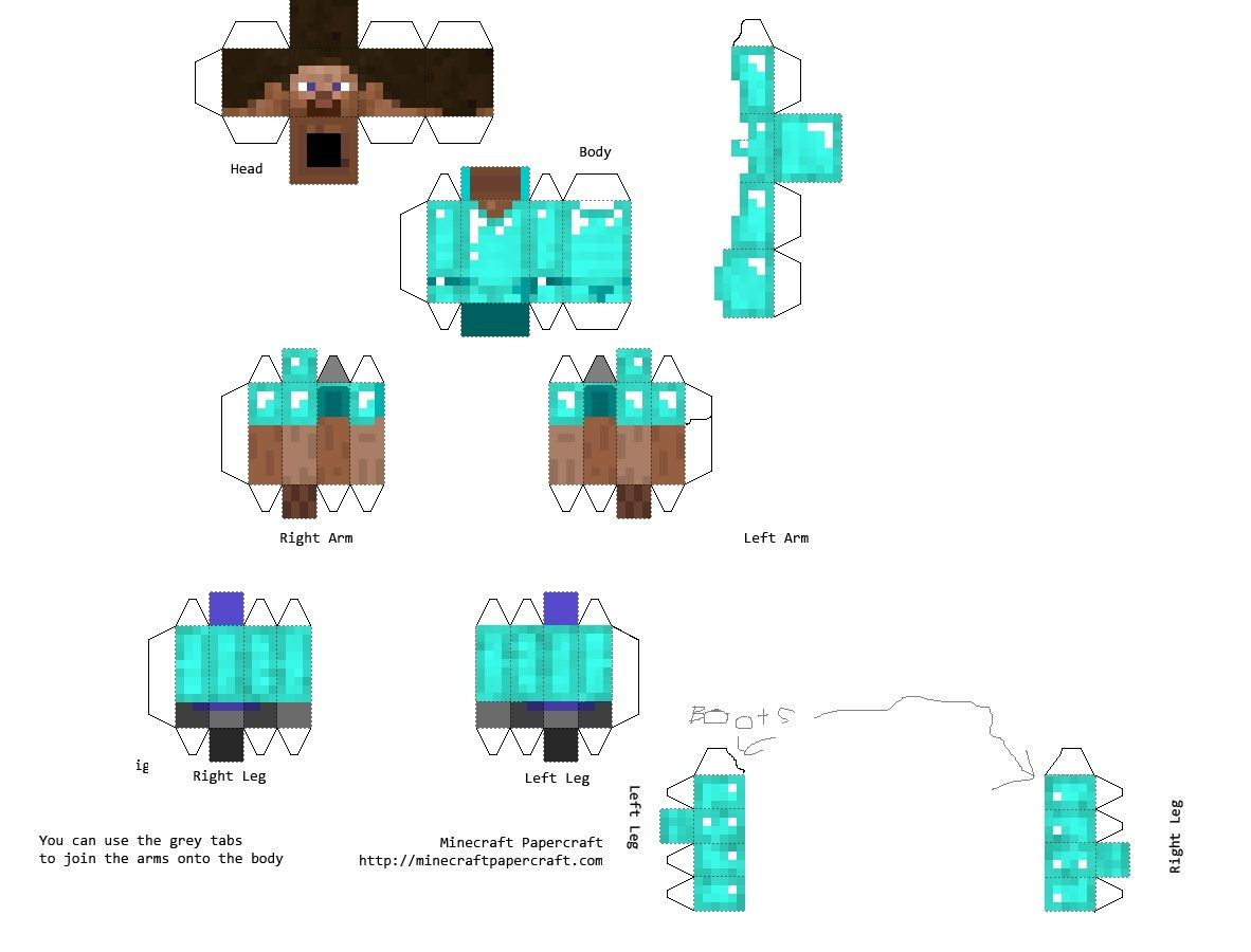 Wallpaper #a2coCpMBSpphPi3-tNPo231 Minecraft Papercraft Herobrine with Armor