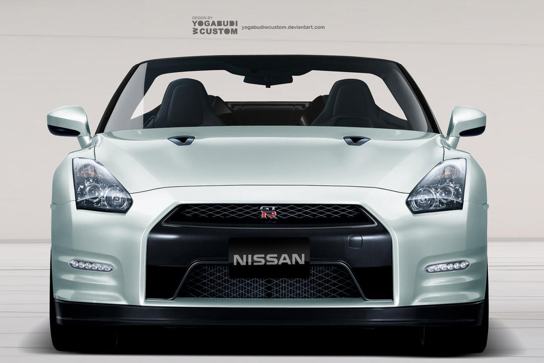 Wallpaper #cbg915IBJvJKYCmE2uIC45 Nissan GTR Convertible Front View by Yogabudiwcustom on Deviantart