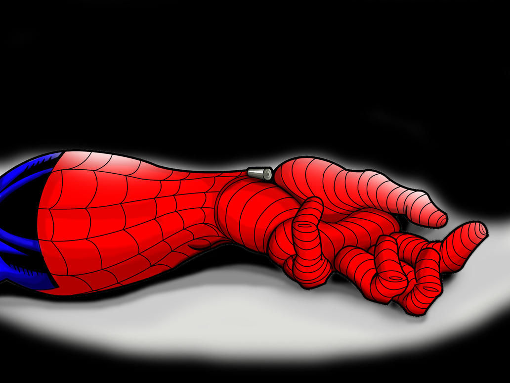 Wallpaper #_XMhgI4BFI5NbQksWxc-4 Spider-Man's Arm with a Bullet Hole