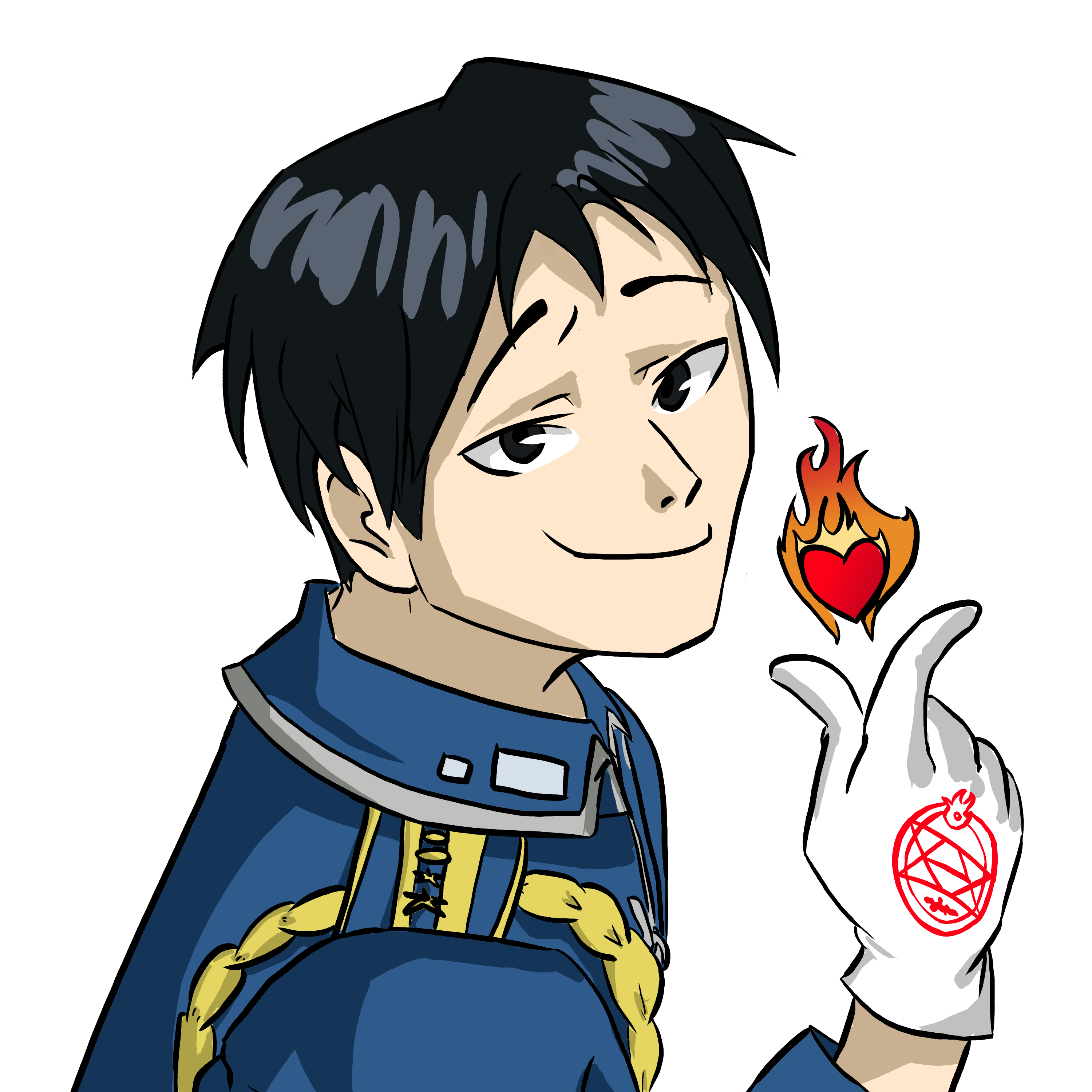 Wallpaper #f6bbb Full Metal Alchemist Roy Mustang Flame Alchemy Decal Etsy