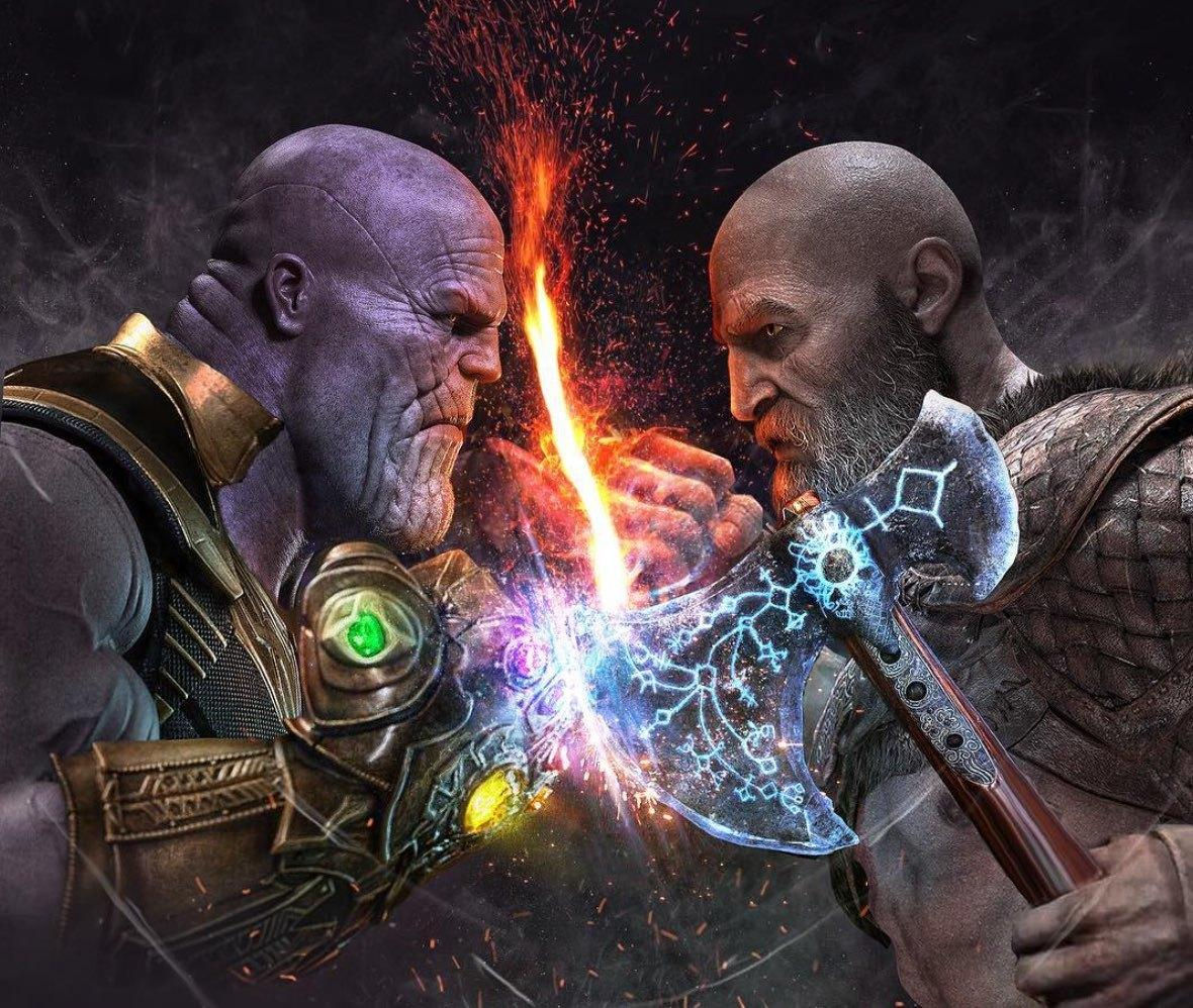 Wallpaper #fKVEOJMBVBiSkHCaLI1q2 Kratos vs Thanos Rgodofwar