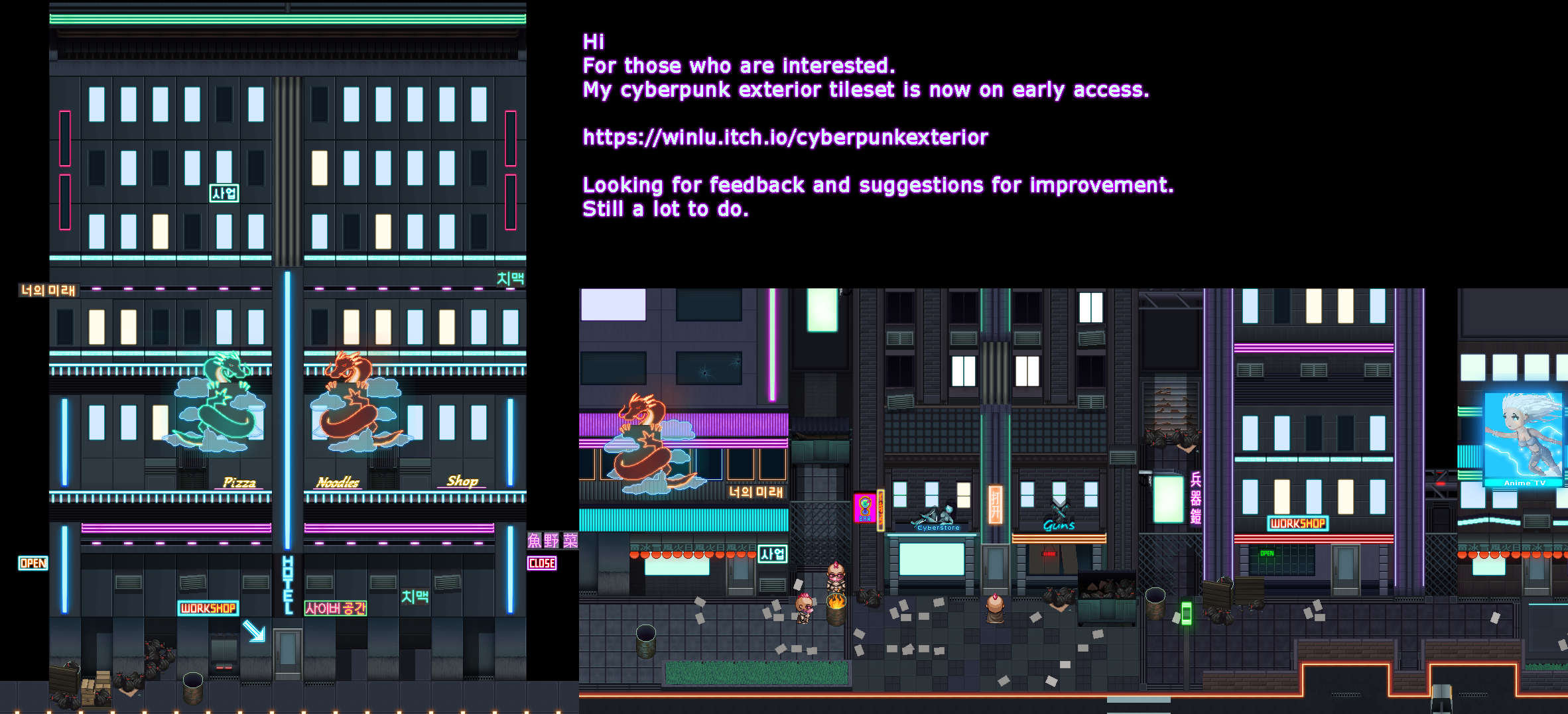 Wallpaper #-mgvGJMBSpphPi3-pxG38 Cyberpunk Exterior Tileset Rrpgmaker