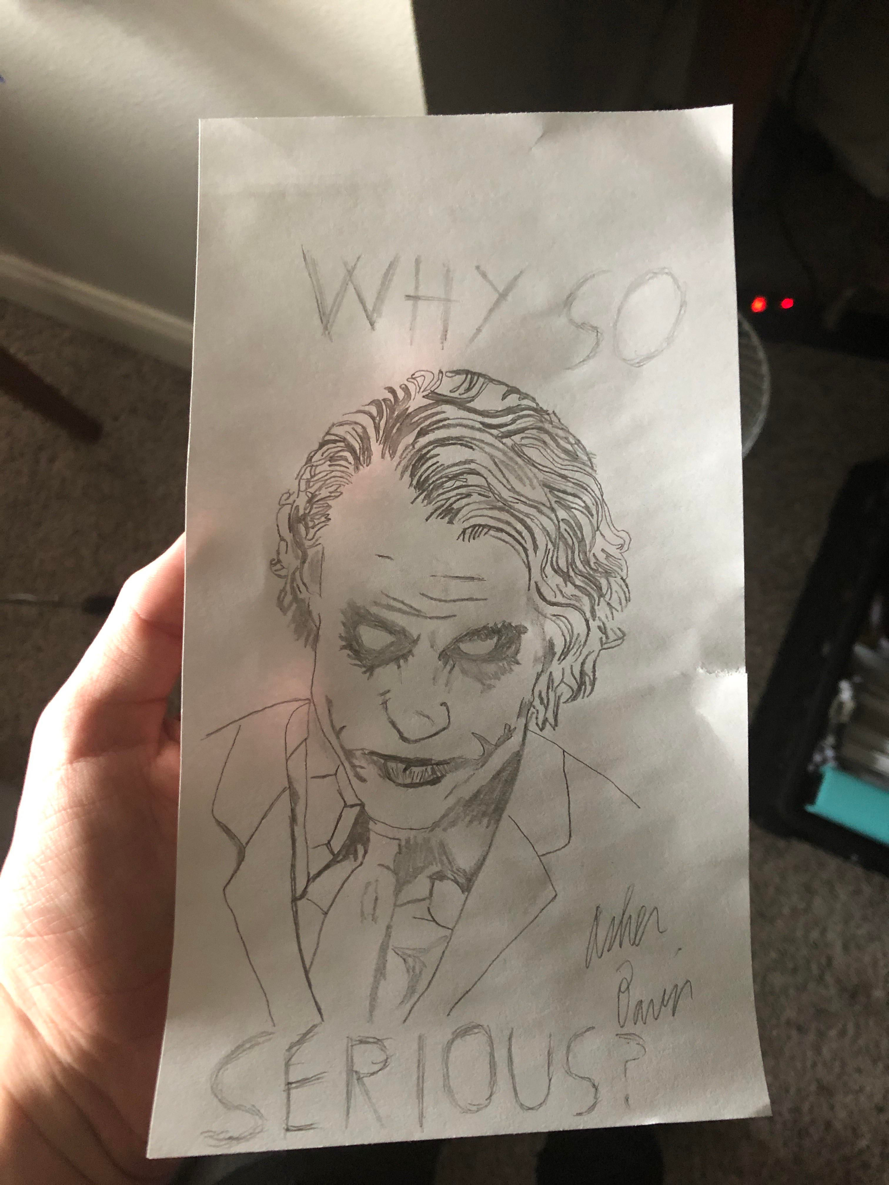 Wallpaper #6xqXUZMB1yWOL4qgNIF3123 Artwork Heath Ledgers Joker by Me Rdccomics