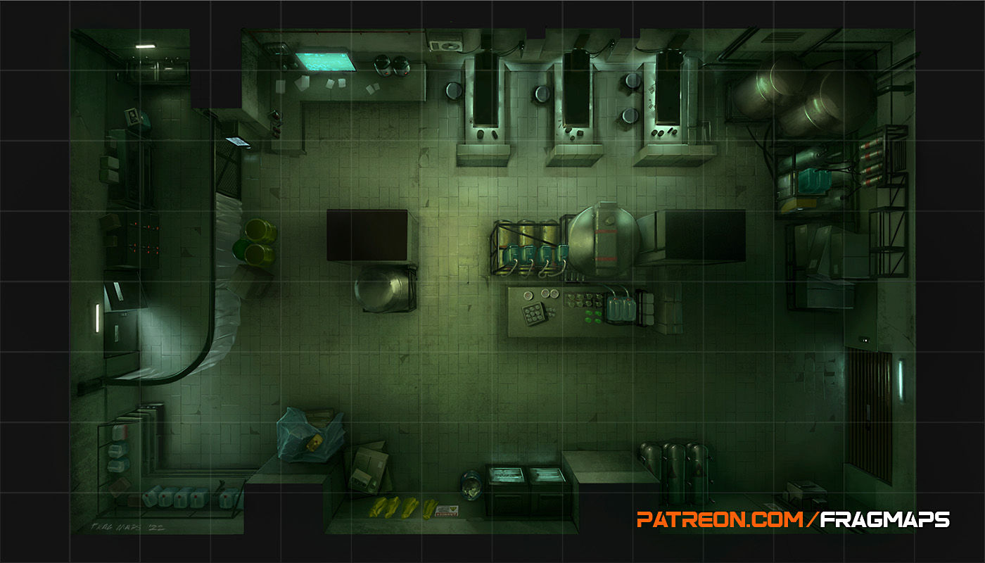 Wallpaper #Uu-TTJMBMN-XEVvVvD6d54 Drug Lab Arcology Battle Map Cyberpunkred