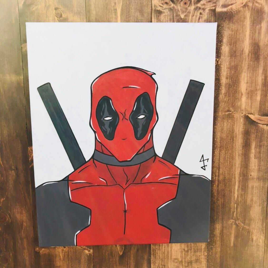 Wallpaper #MBlCDo8BtGB6xQ78UVml48 Recent Deadpool Painting I Did Rmarvel