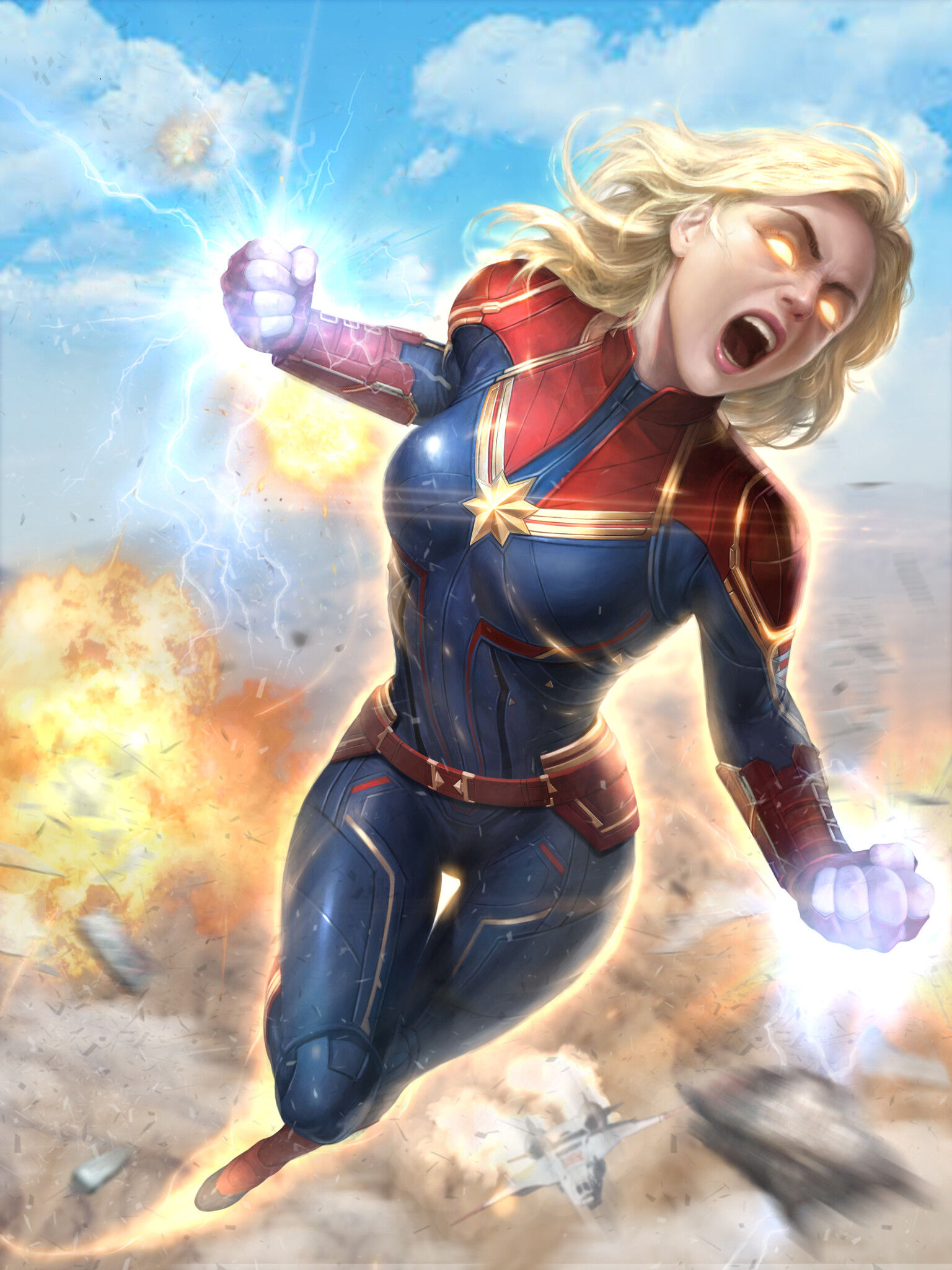 Wallpaper #LzHaNZMB5zzyi_yYW1in36 Captain Marvel Fan Art Fan Art Ronda Rousey En Captain Marvel the