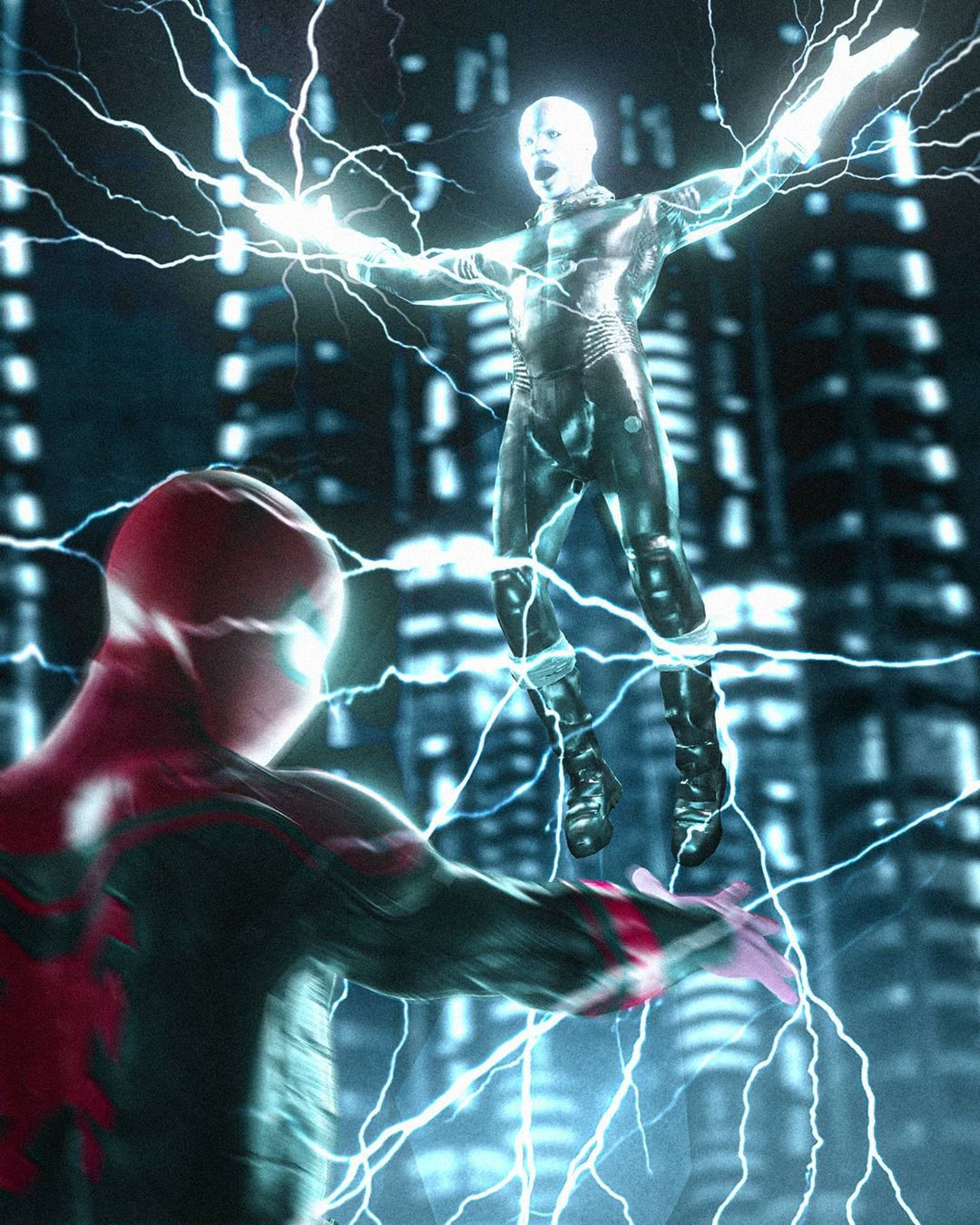 Wallpaper #DV7hMpMBborbLbczI2Dj7 Spider Man vs Electro by Venomhology Rmarvelstudios