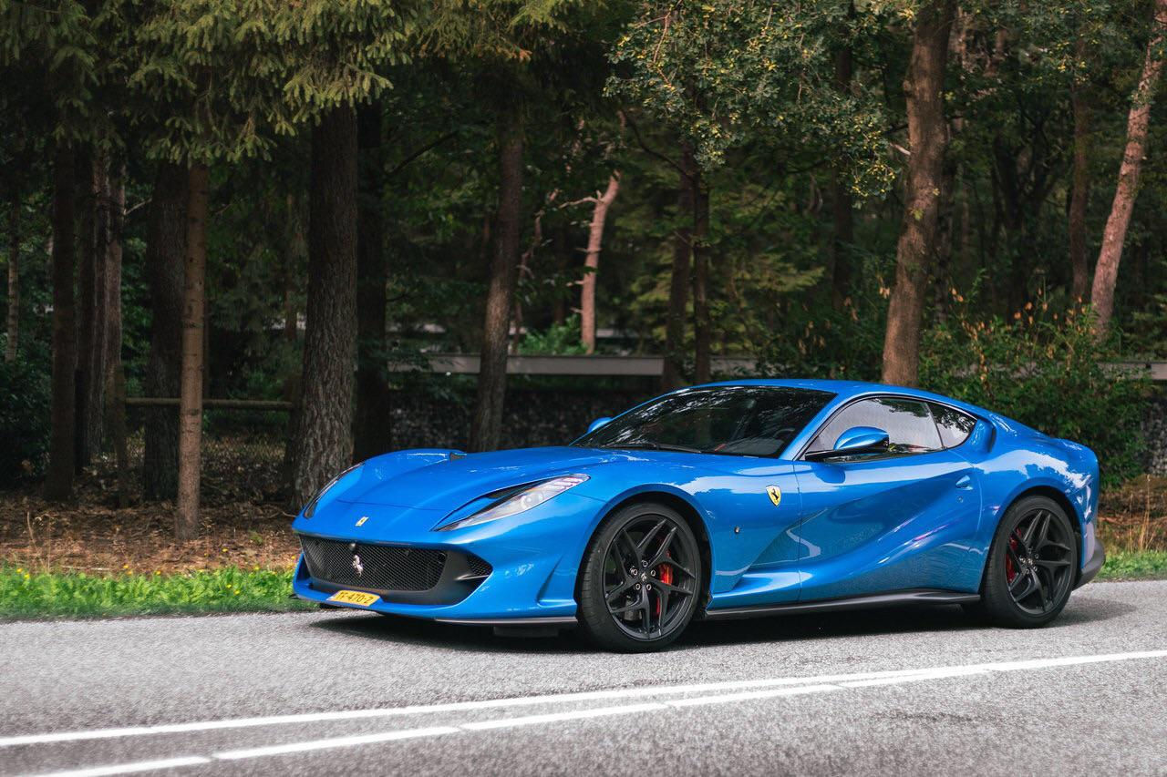 Wallpaper #FX3E8I4Bnwiau_P6iQdD23 A Beautiful Stunning Blue Ferrari 812 Superfast Rautos