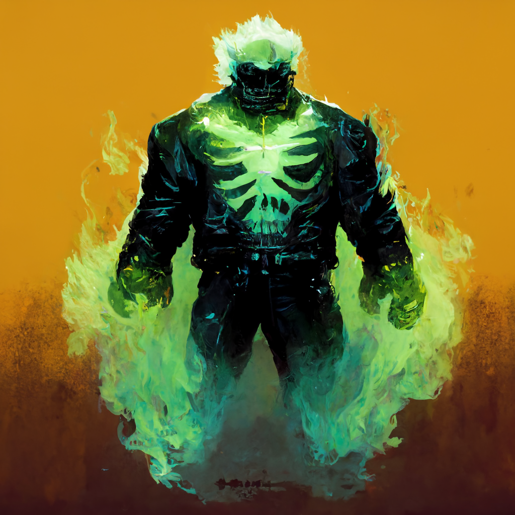 Wallpaper #UmfnApMBSpphPi3-dbEP53 I Made a Combination of Hulk and Ghost Rider Using AI Rmarvel