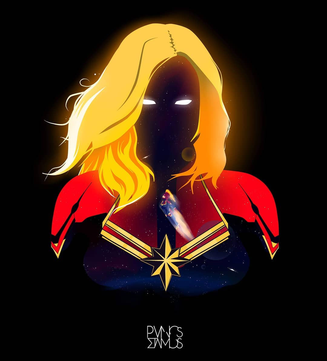 Wallpaper #2DEZNpMB5zzyi_yY8VhT91 Captain Marvel Artwork to Make Version with Her Mask Rmarvel