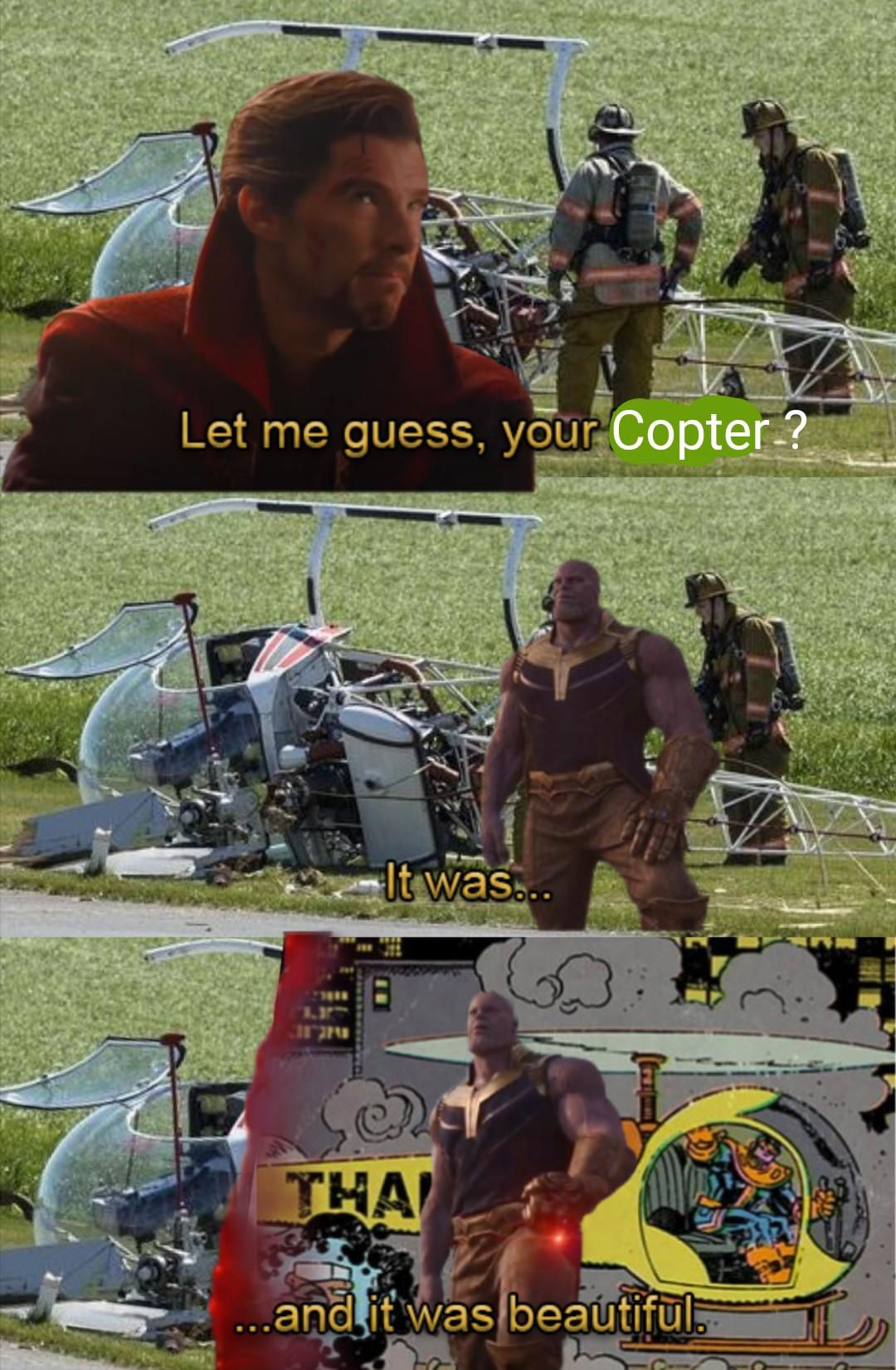 Wallpaper #xAMwZZMBpyOg8YnEktj_211 Poor Thanos Crashed the Thanos Copter Rthanosdidnothingwrong