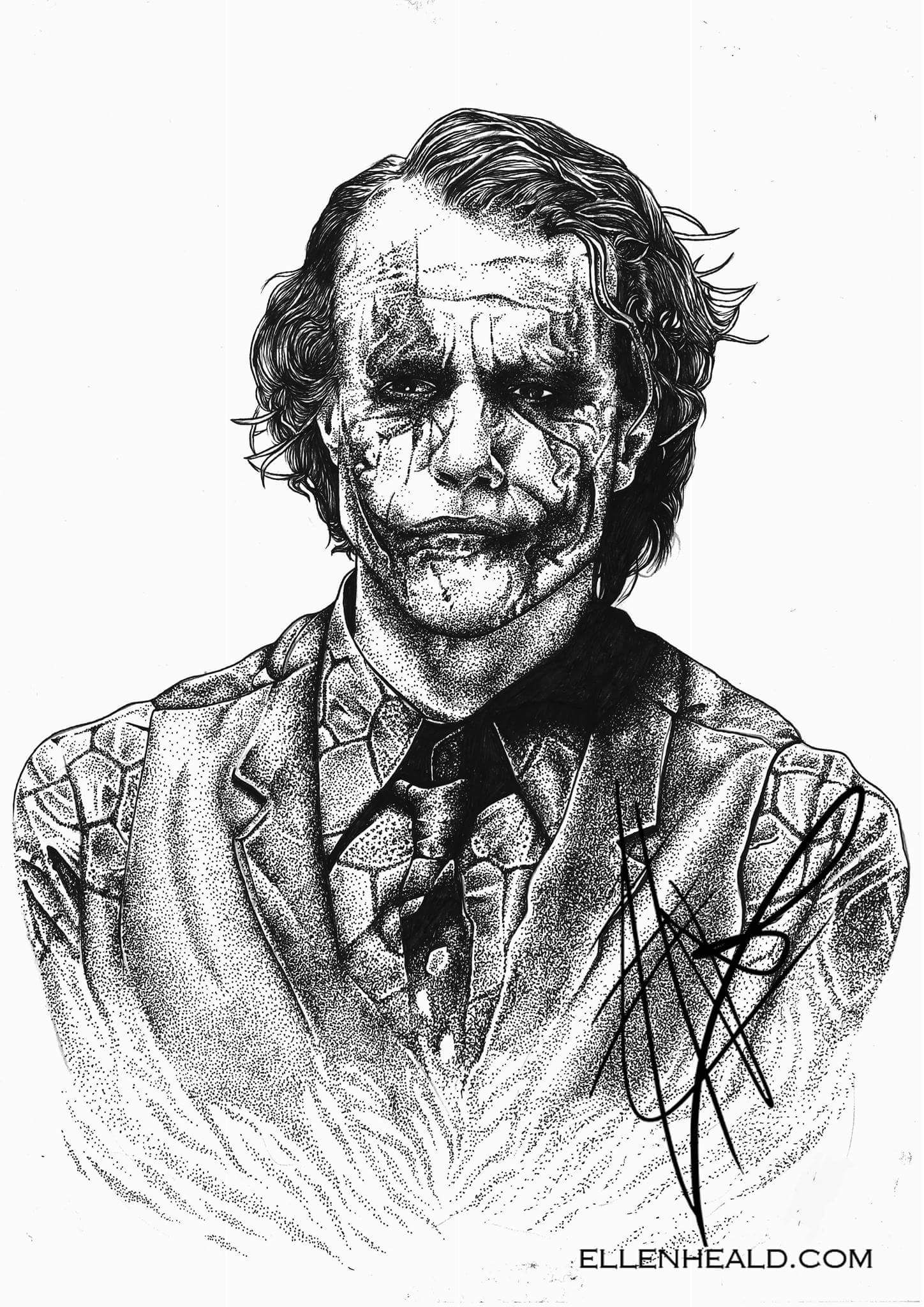 Wallpaper #8mgCGpMBSpphPi3-0hmI280 One of My Latest Pieces Heath Ledgers Joker I Hope You Guys Like It