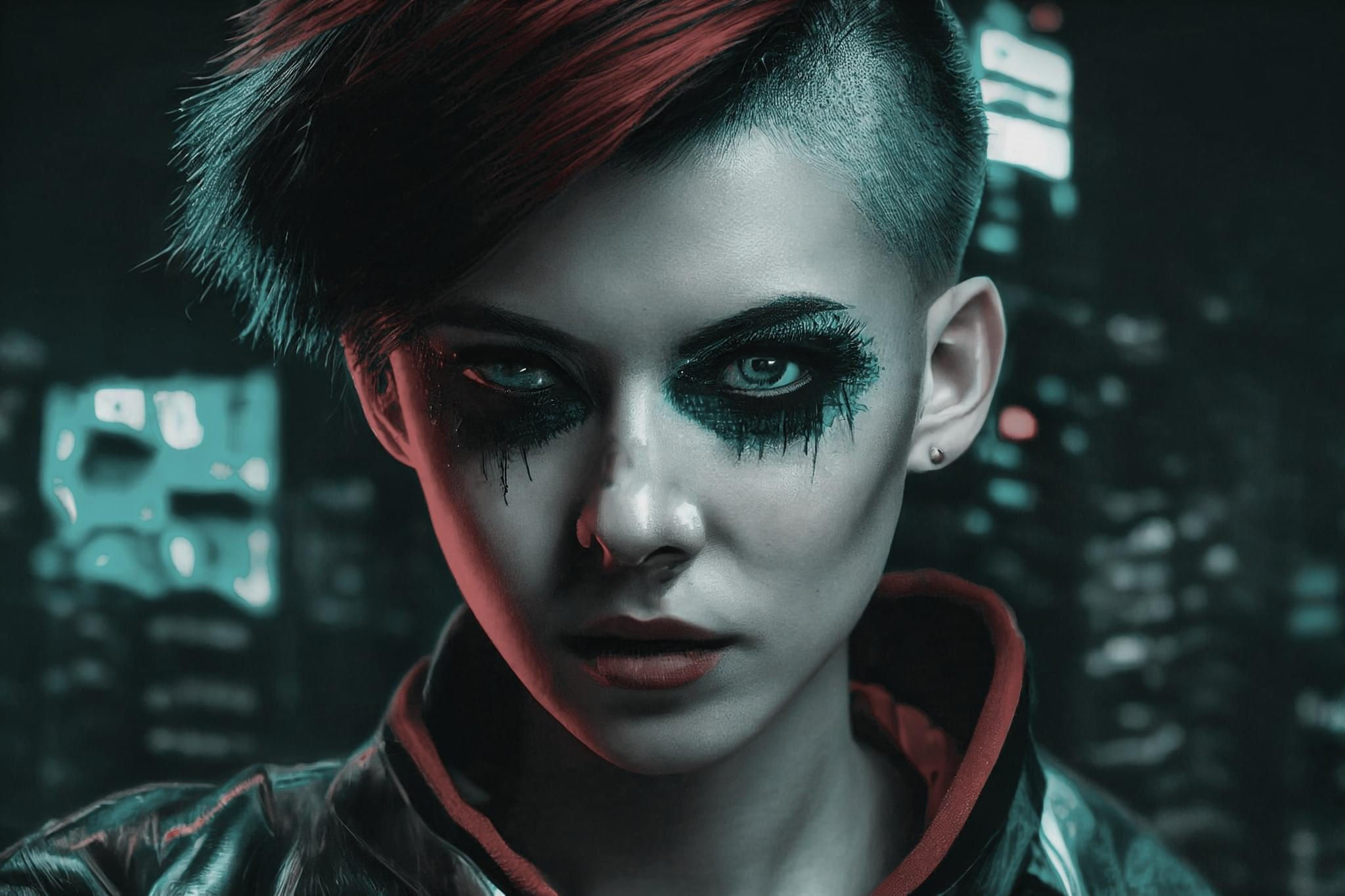 Wallpaper #PxrJUZMB1yWOL4qgiILX219 Female Cyberpunk Using Testp I Did Some Editing in Photoshop to