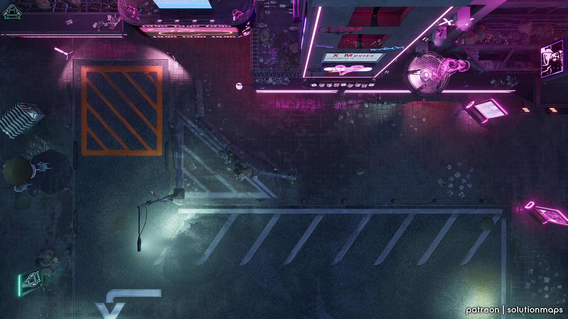 Wallpaper #82hwF5MBSpphPi3-DQ65127 Dystopian City Parlour Cyberpunk Static Battle Map Rcyberpunkred