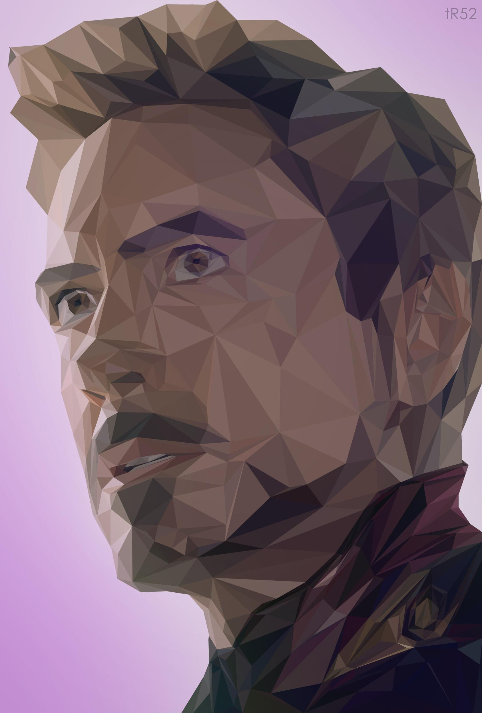 Wallpaper #OaWdOJMBVBiSkHCa5I7X194 Tony Stark Low Poly Art by Me Rfanart