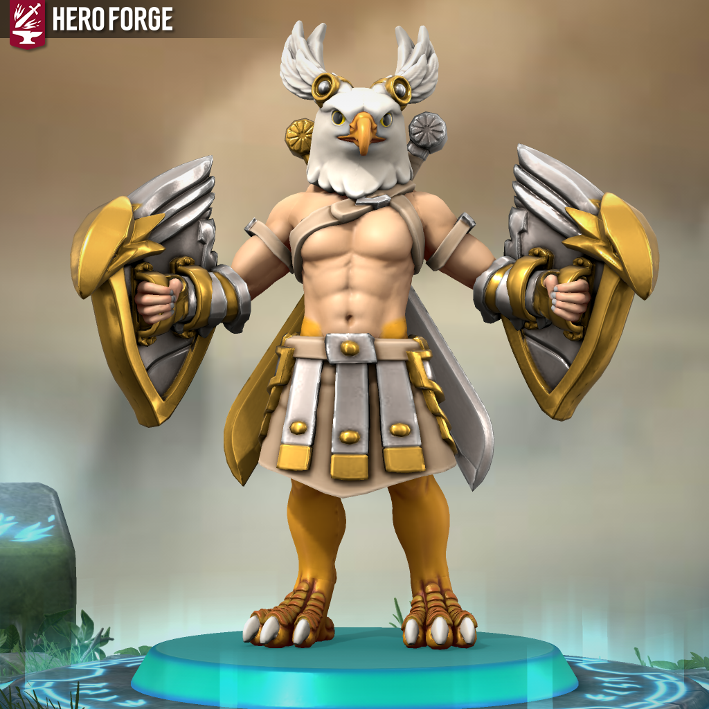 Wallpaper #uLgn1pIBJvJKYCmEAtzB219 Hero Forge Advent Day 18 Feathered Horns Rheroforgeminis