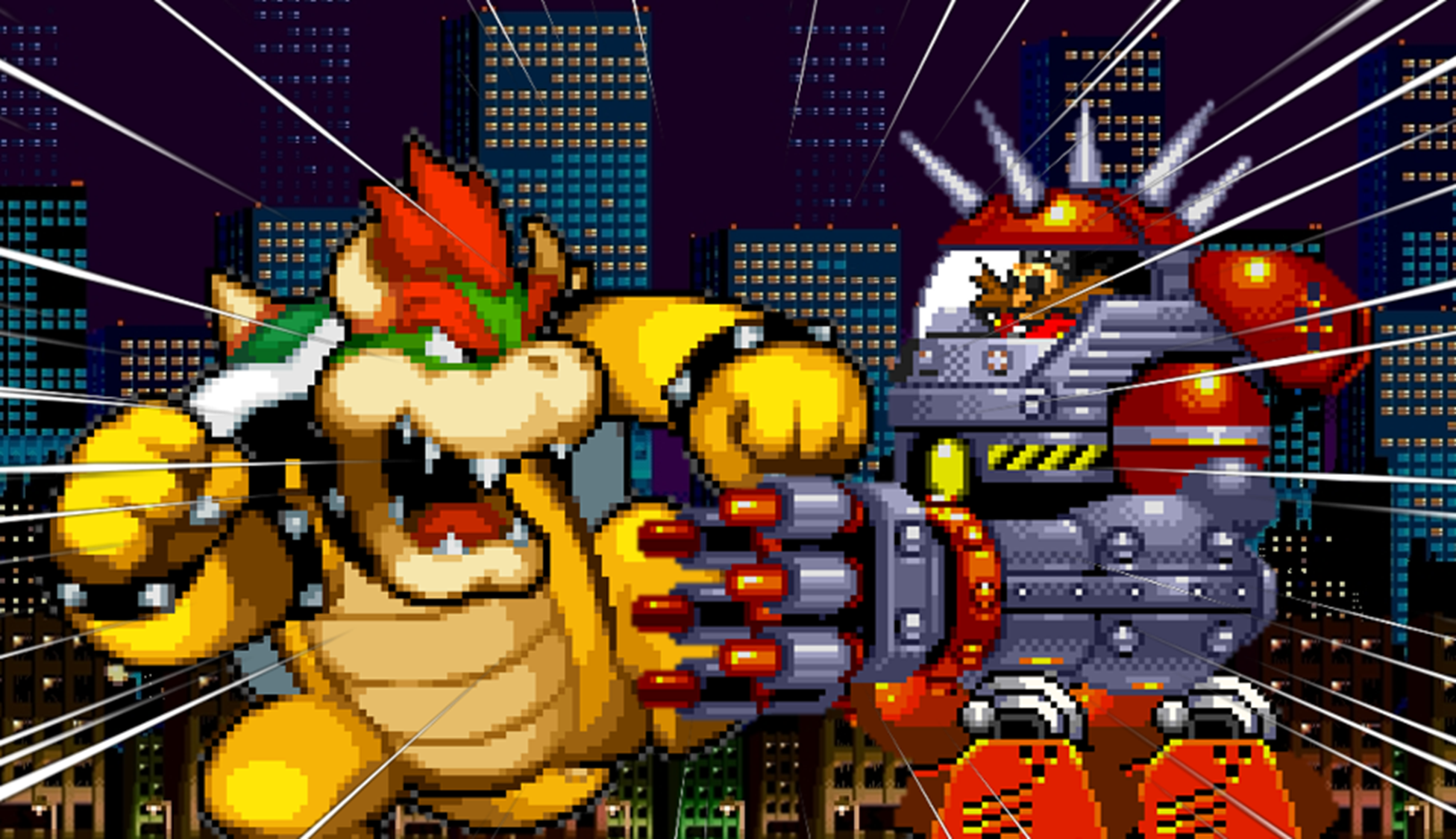 Wallpaper #8c6vJZMB71dOy6JZMRQu54 Made a Bowser vs Eggman Mario vs Sonic Kaiju Sprite Fight So What Do