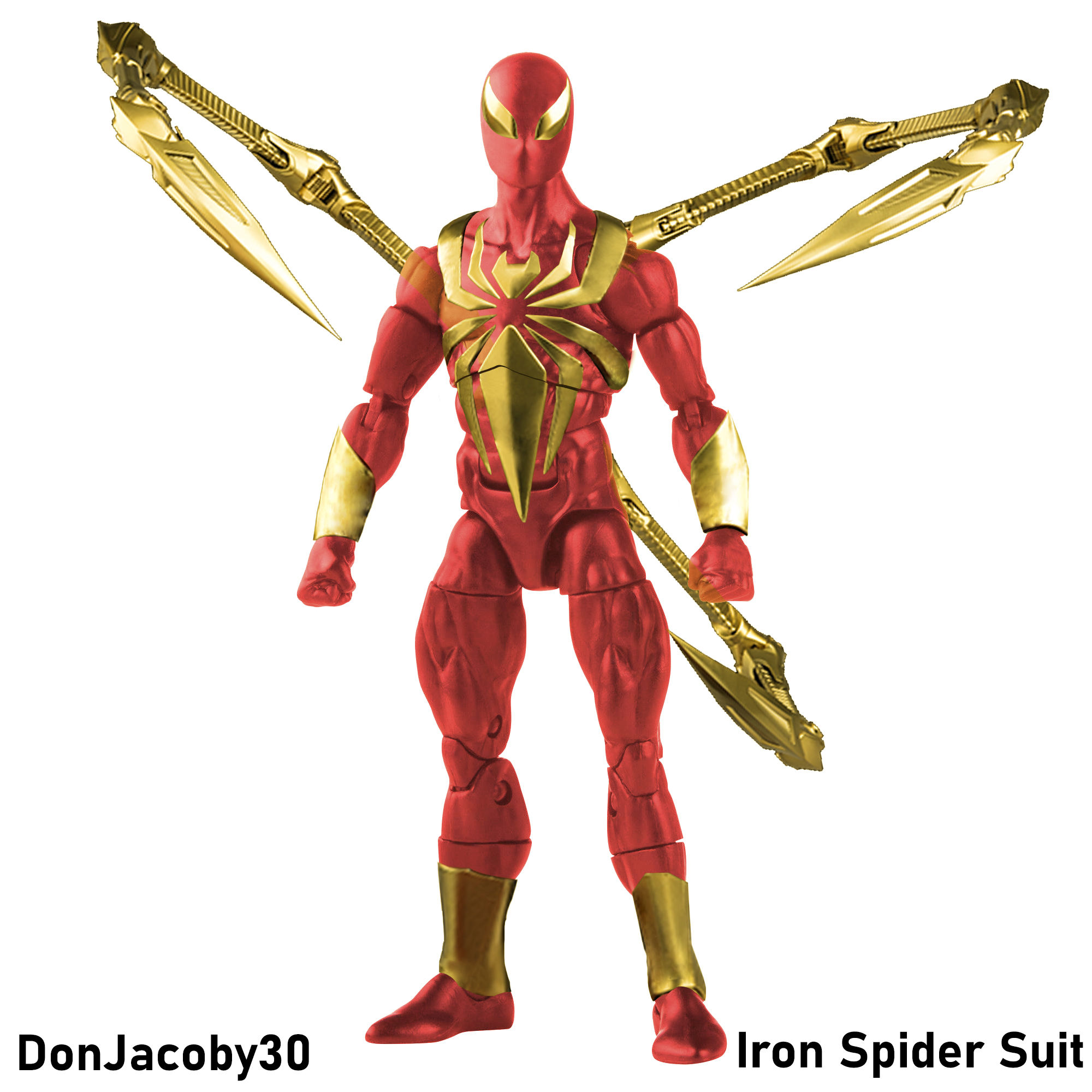 Wallpaper #j6U0MpMB0vj5YdARHNPk216 Ps Custom Concept for a Comic Book Civil War Iron Spider Figure on the