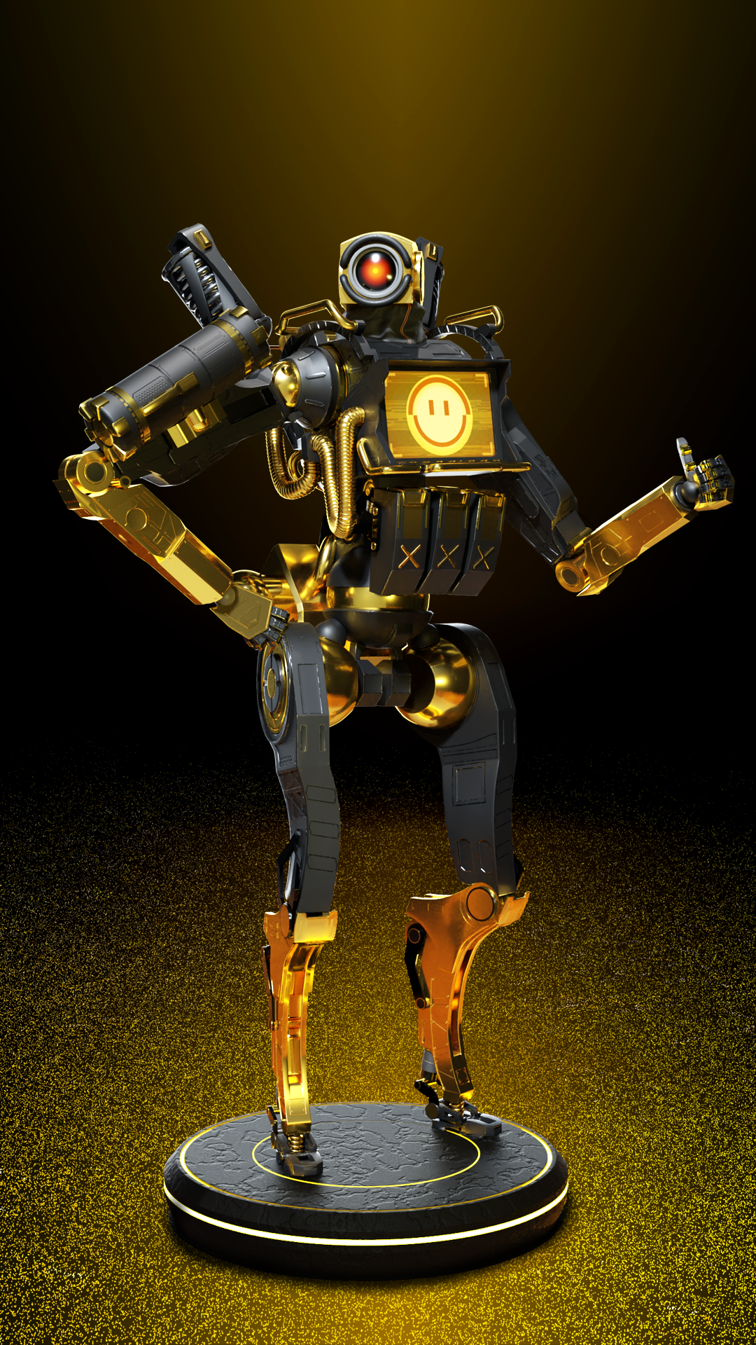 Wallpaper #ZxpEUZMB1yWOL4qgDIGt143 Tried to Recreate Pathfinder with Custom Golden Skin in Blender 3D R