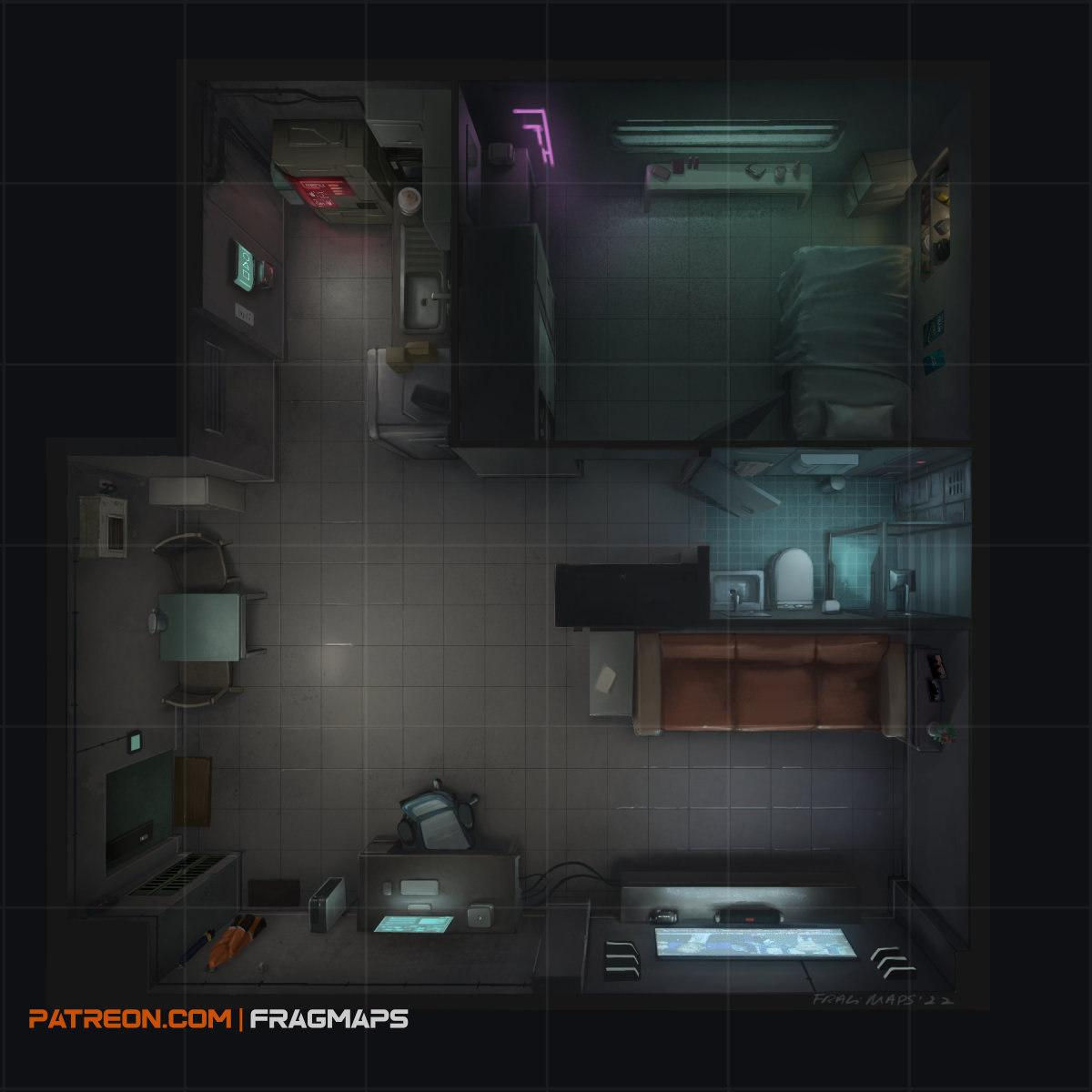 Wallpaper #3mhDIZMBSpphPi3-ky9u273 Cyberpunk Apartment Arcology Series Cyberpunk2020