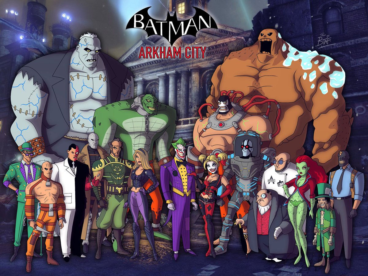 Wallpaper #lf8Wa5MB3lSXT3zUgOdL49 Batman Arkham City Cast in Batman Animated Series Style Rgaming